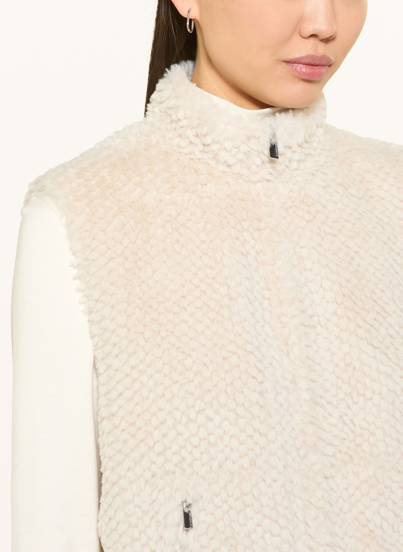 MILESTONE Weste MSBLAKELY zum Wenden mit Kunstfell: BEIGE / GRAU