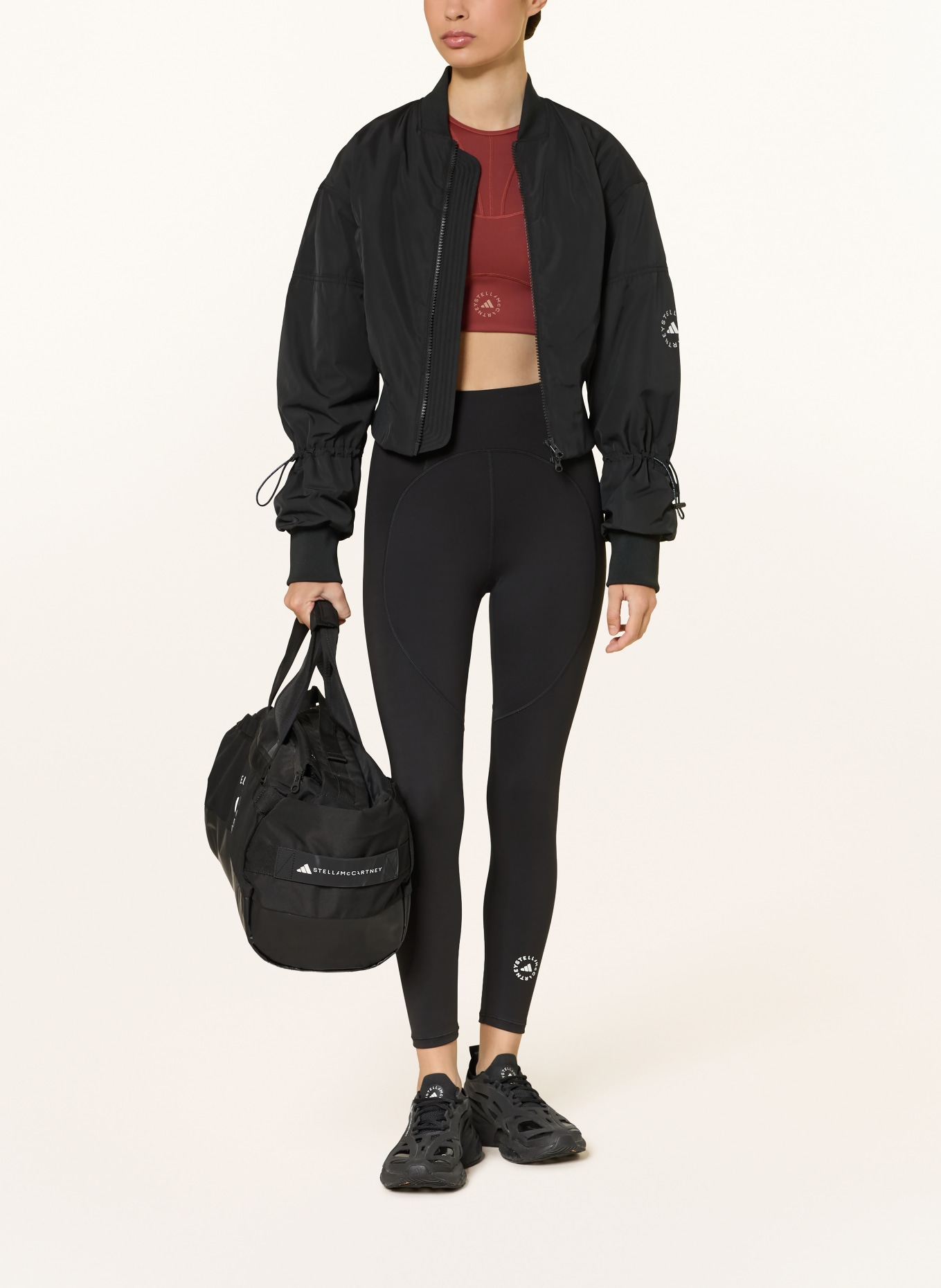 adidas by Stella McCartney Cropped top ADIDAS BY STELLA MCCARTNEY: BROWN