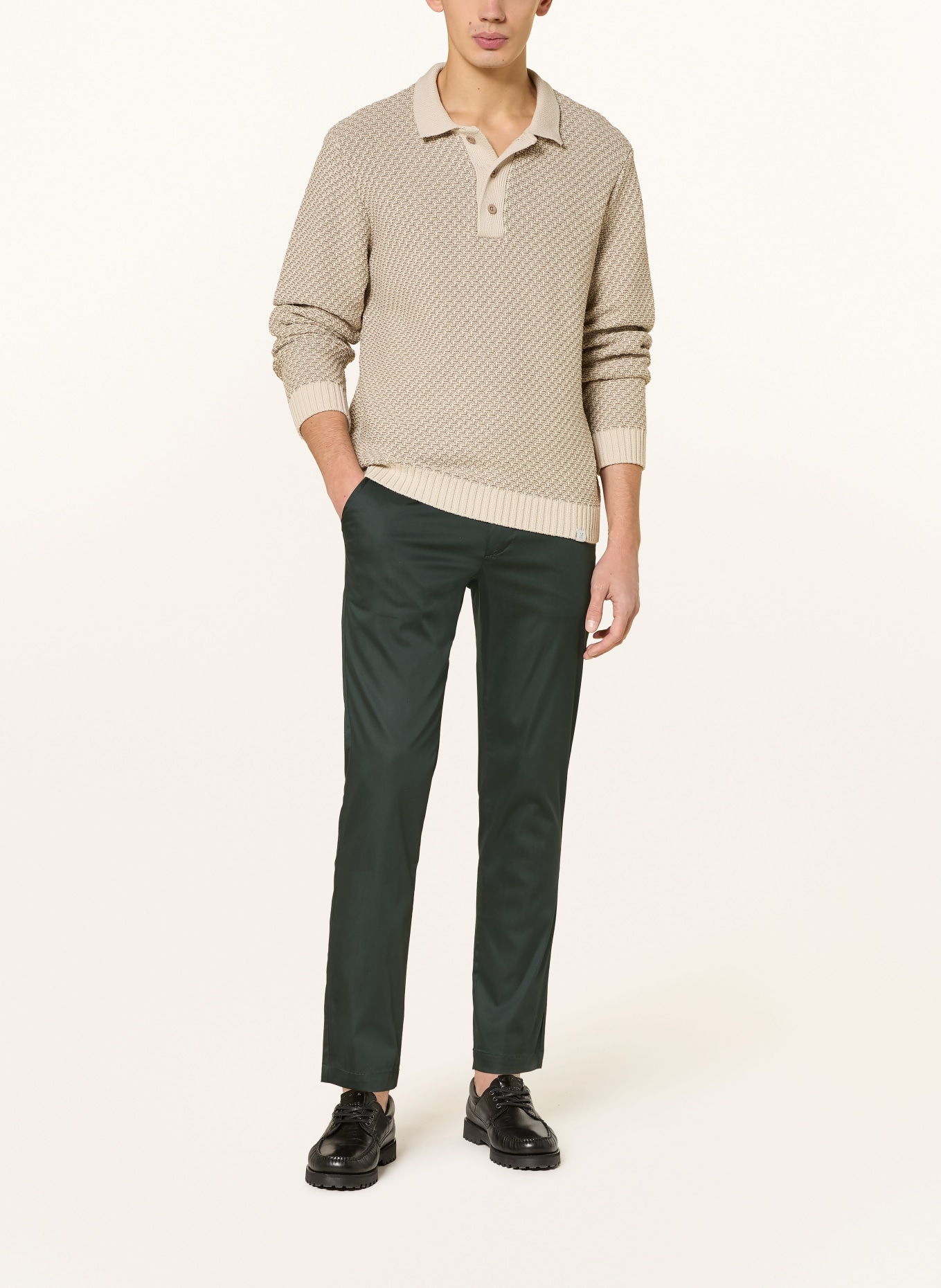 BOSS Chino KAITON Slim Fit: CIEMNOZIELONY