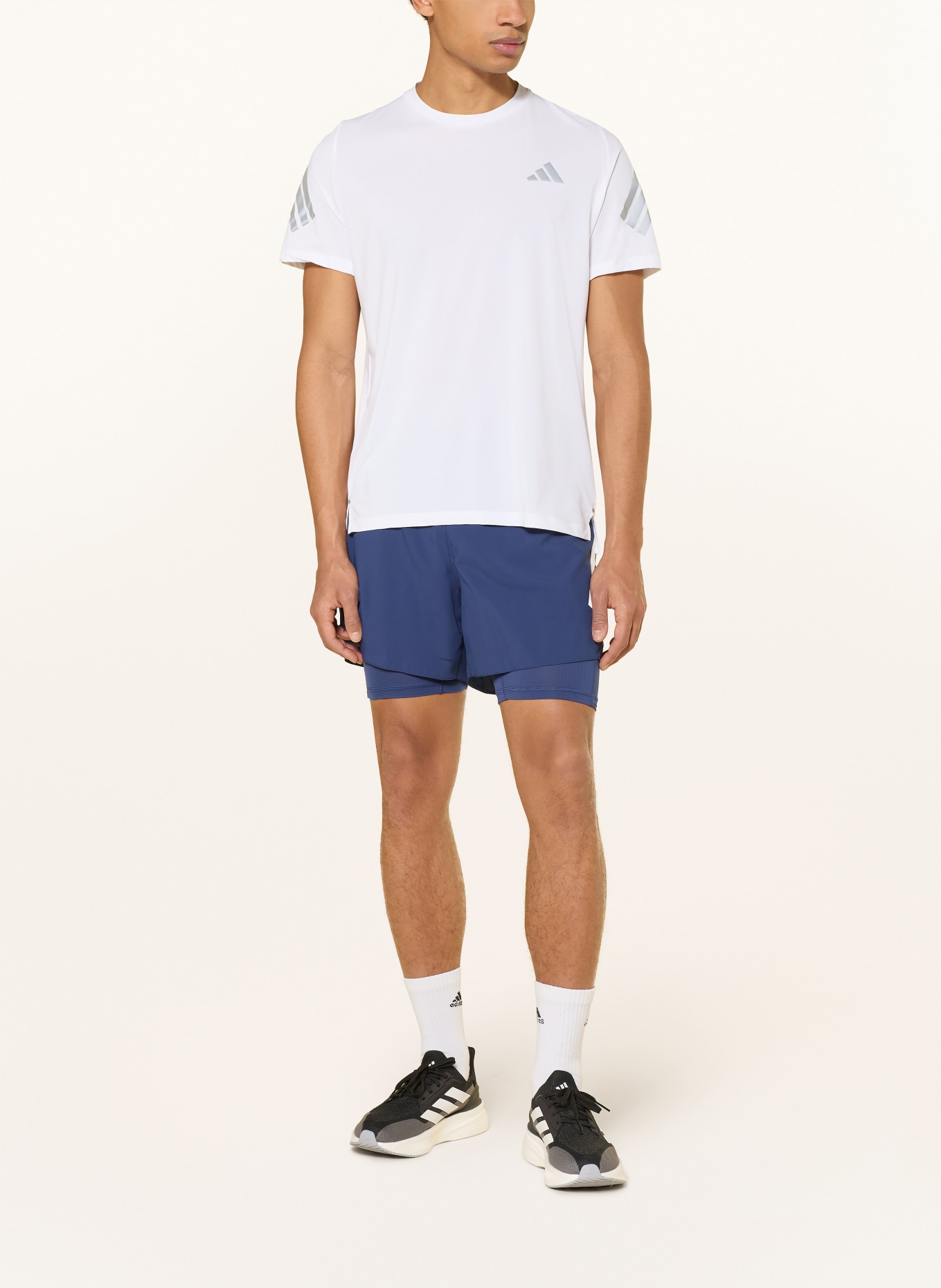 adidas 2-in-1-Laufshorts ADI365: SCHWARZ