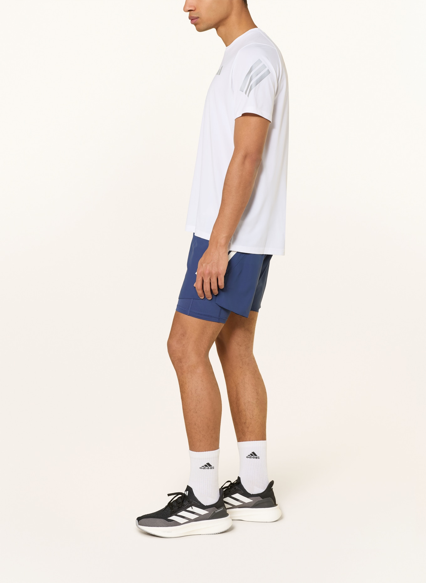 adidas 2-in-1-Laufshorts ADI365: SCHWARZ