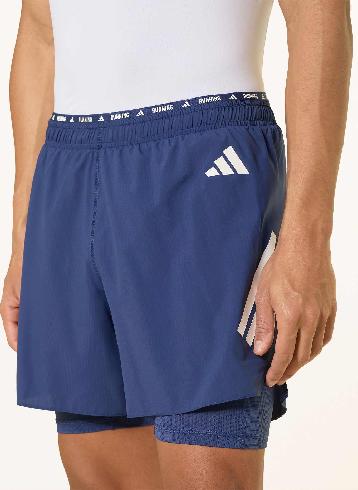 adidas 2-in-1-Laufshorts ADI365: SCHWARZ