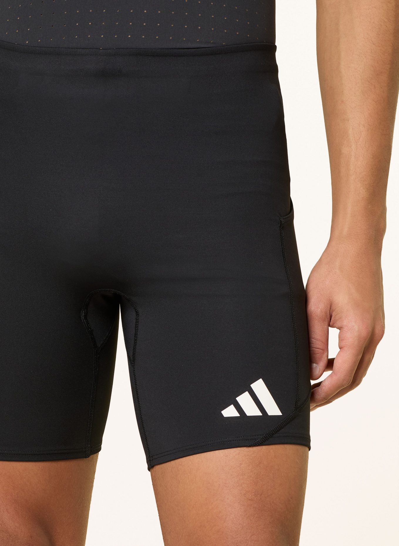 adidas Spodenki do biegania ADIZERO S TGT: CZARNY