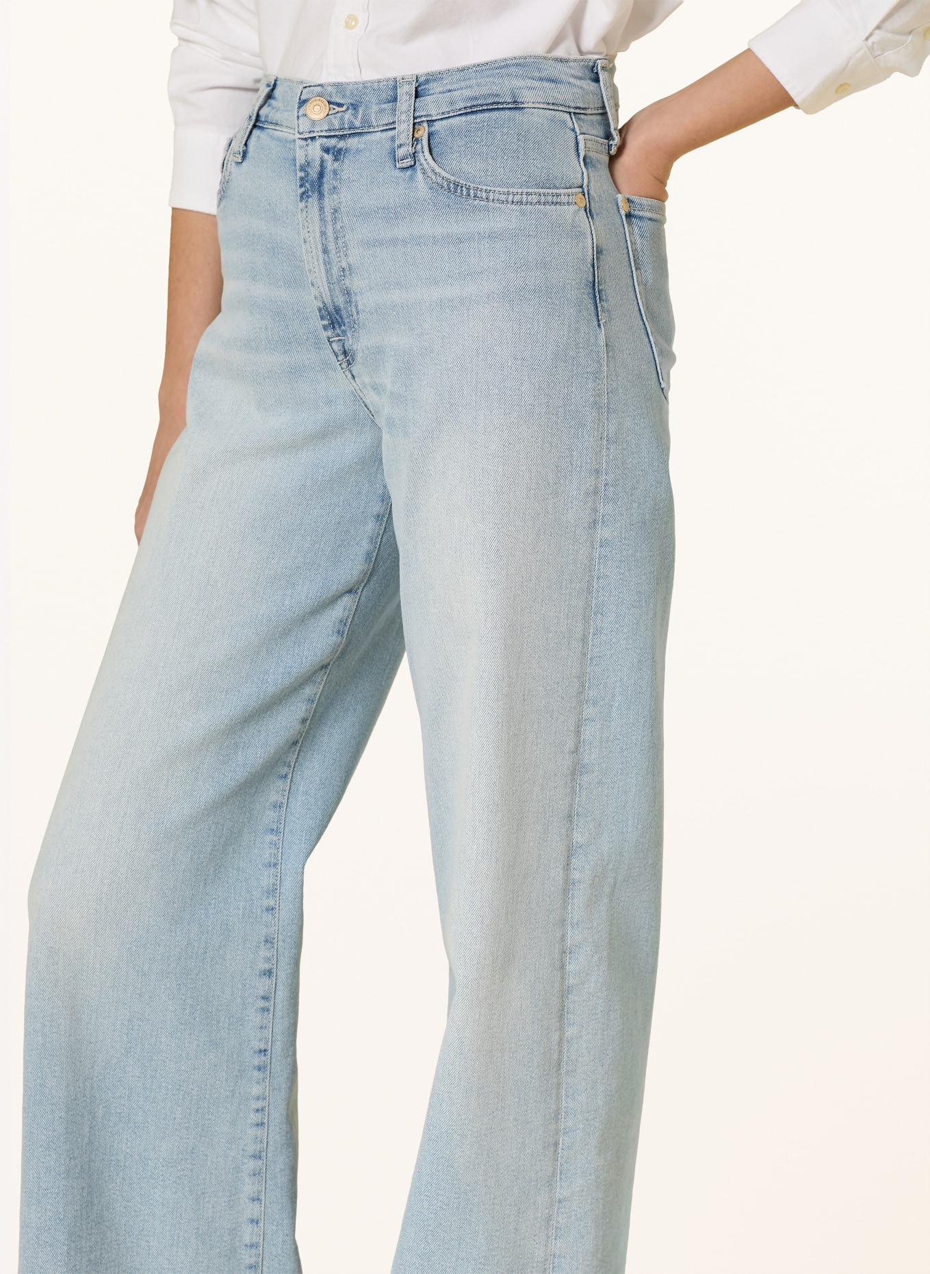 7 for all mankind Wide Leg Jeans LOTTA: 1ZF Frozen