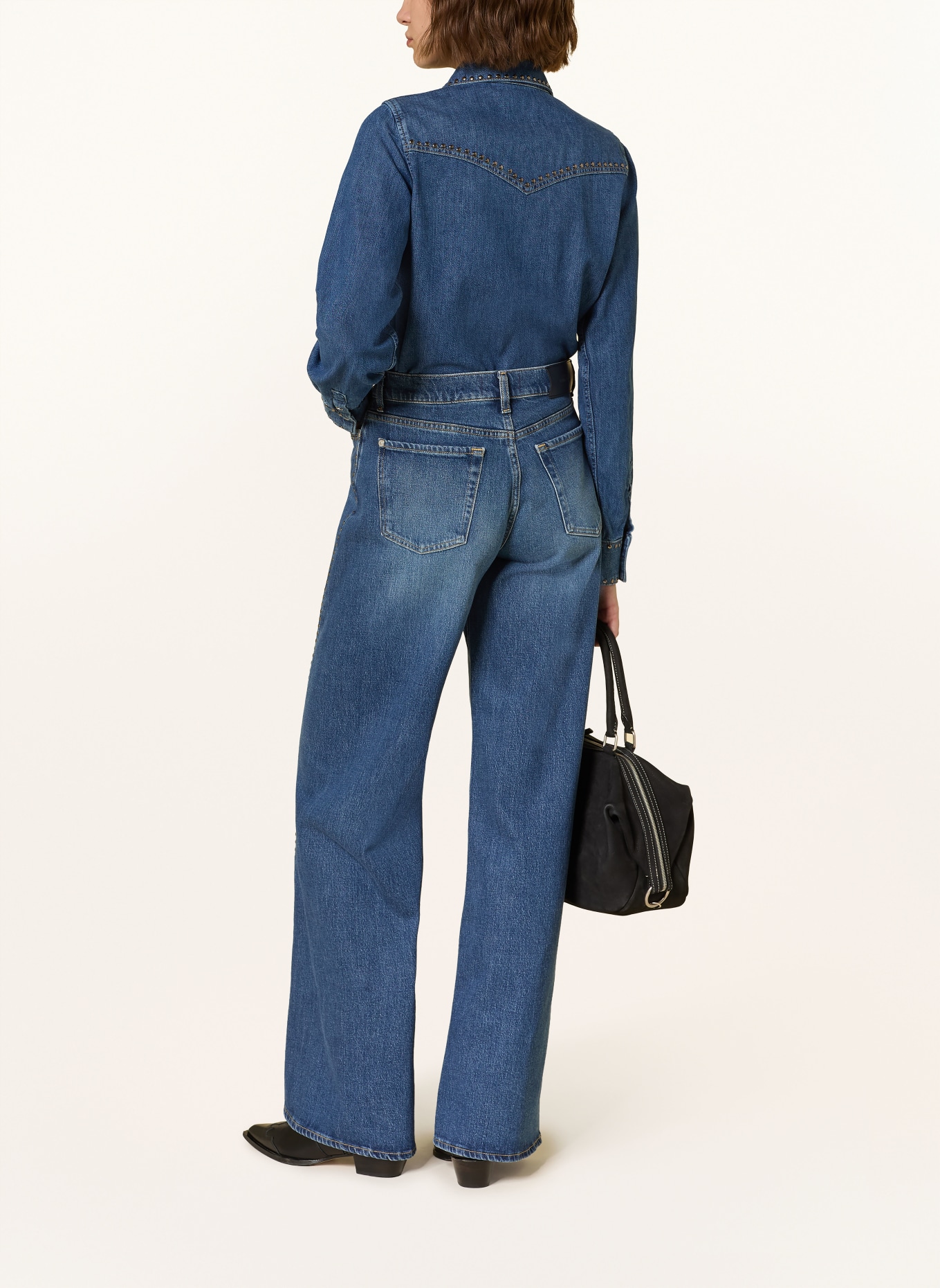 7 for all mankind Dżinsy z szerokimi nogawkami TWISTED LOTTA z nitami: 21C Street Wise