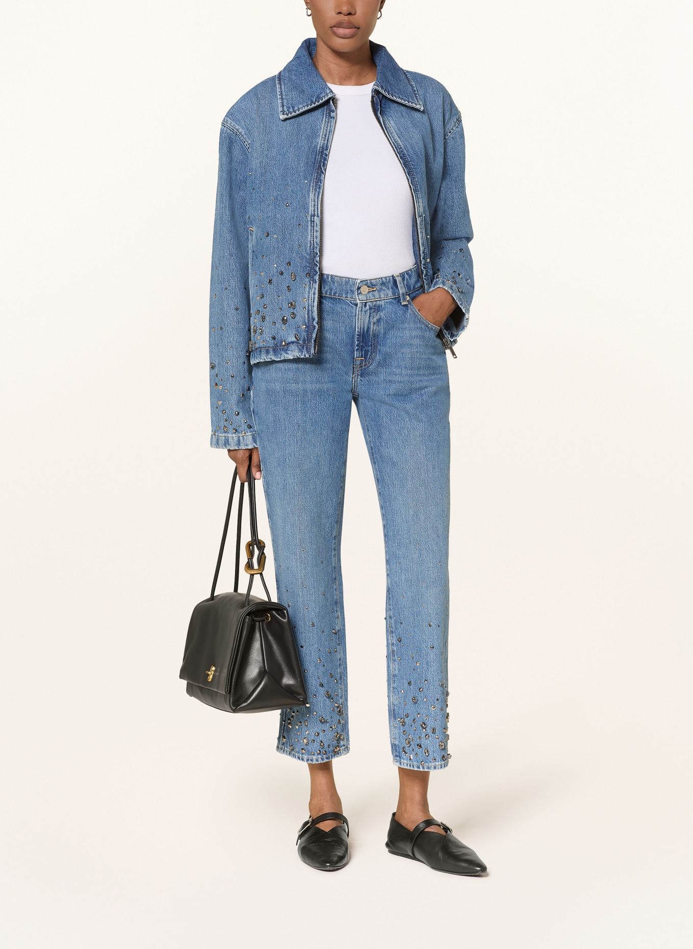 7 for all mankind Straight Jeans CALIE mit Schmucksteinen: 1ZB Dance