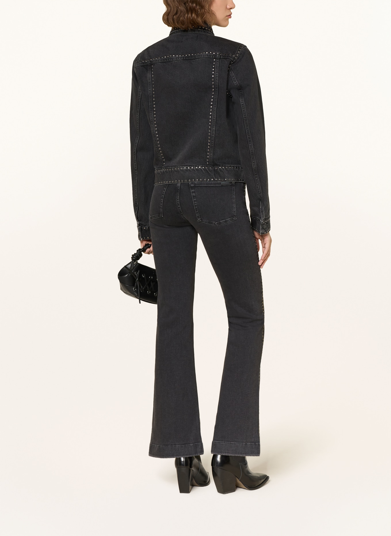 7 for all mankind Jeansjas ADI TRUCKER met studs: 1ZN Nightscape With Studs