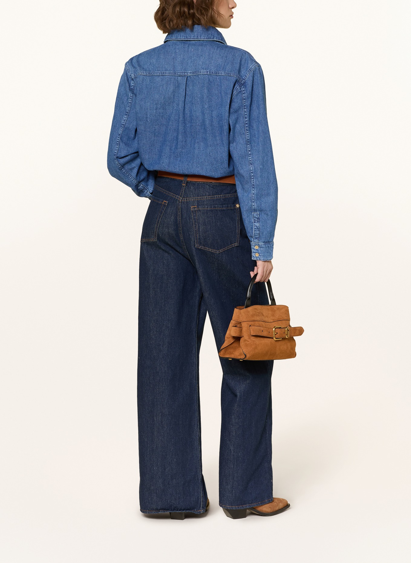 7 for all mankind Jeans-Jumpsuit DOUBLE: DUNKELBLAU / BLAU