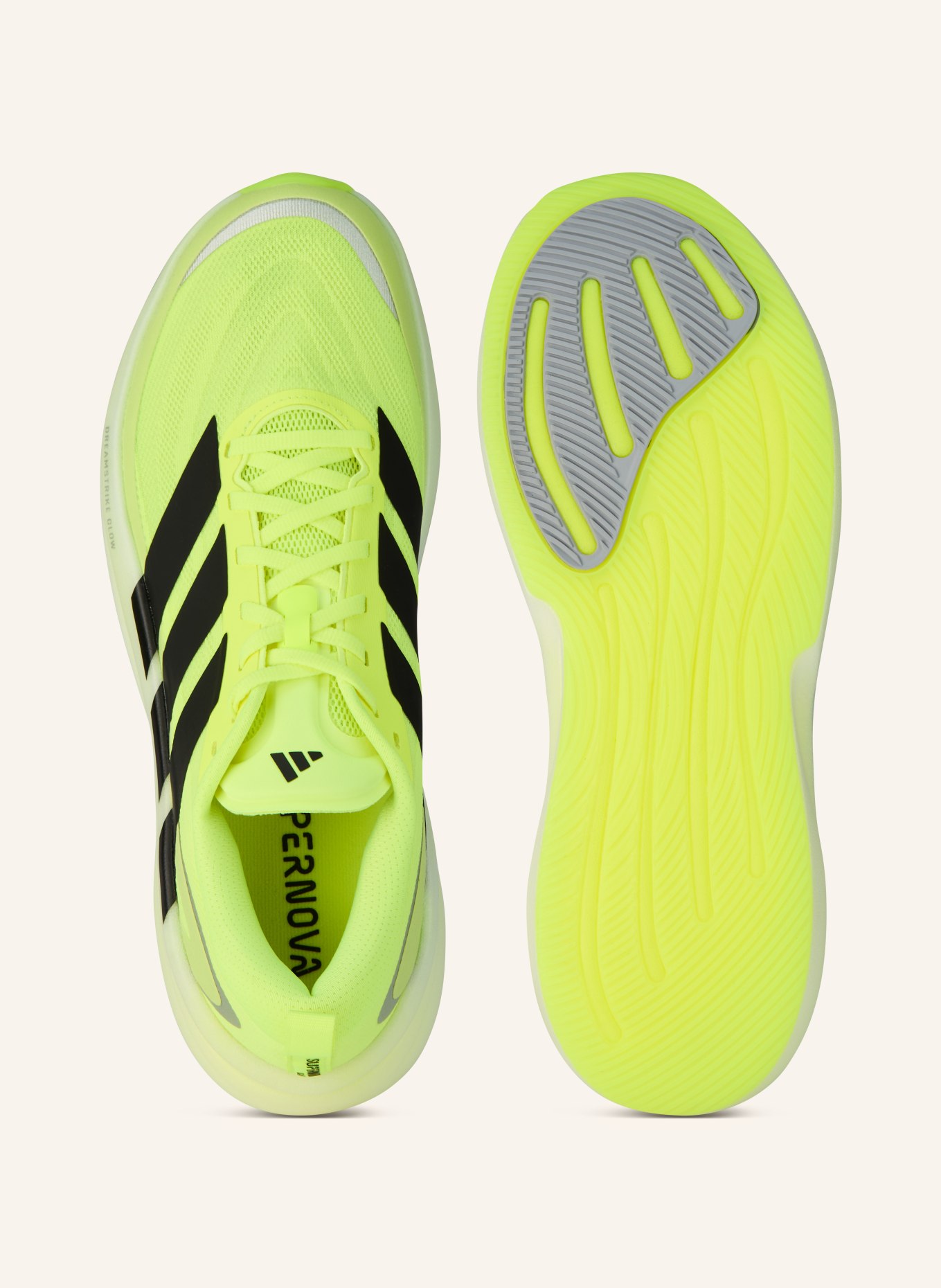 adidas Laufschuhe SUPERNOVA GLIDE: NEONGELB / SILBER / SCHWARZ