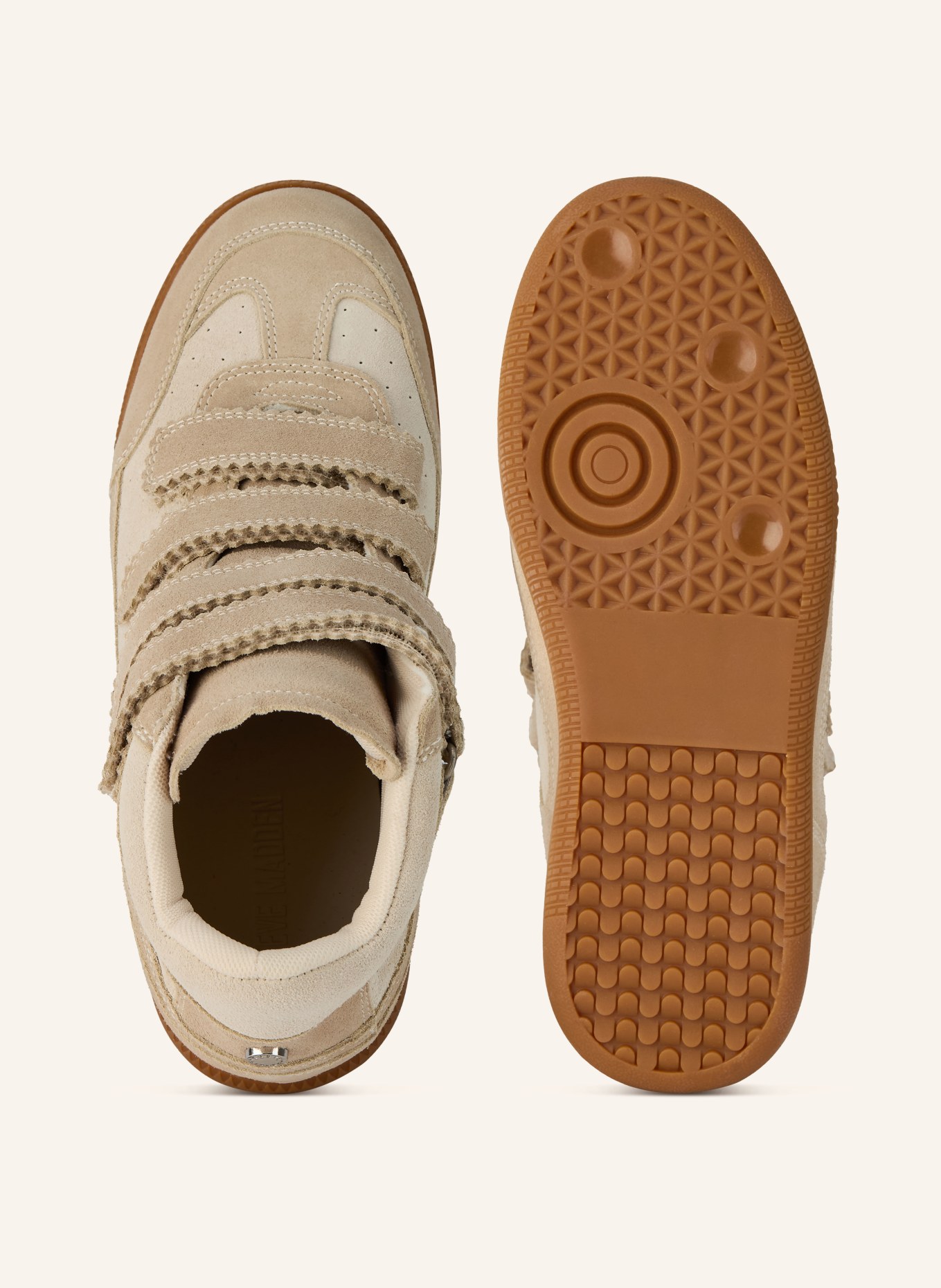 STEVE MADDEN Wysokie trampki MUSTANG: BEŻOWY