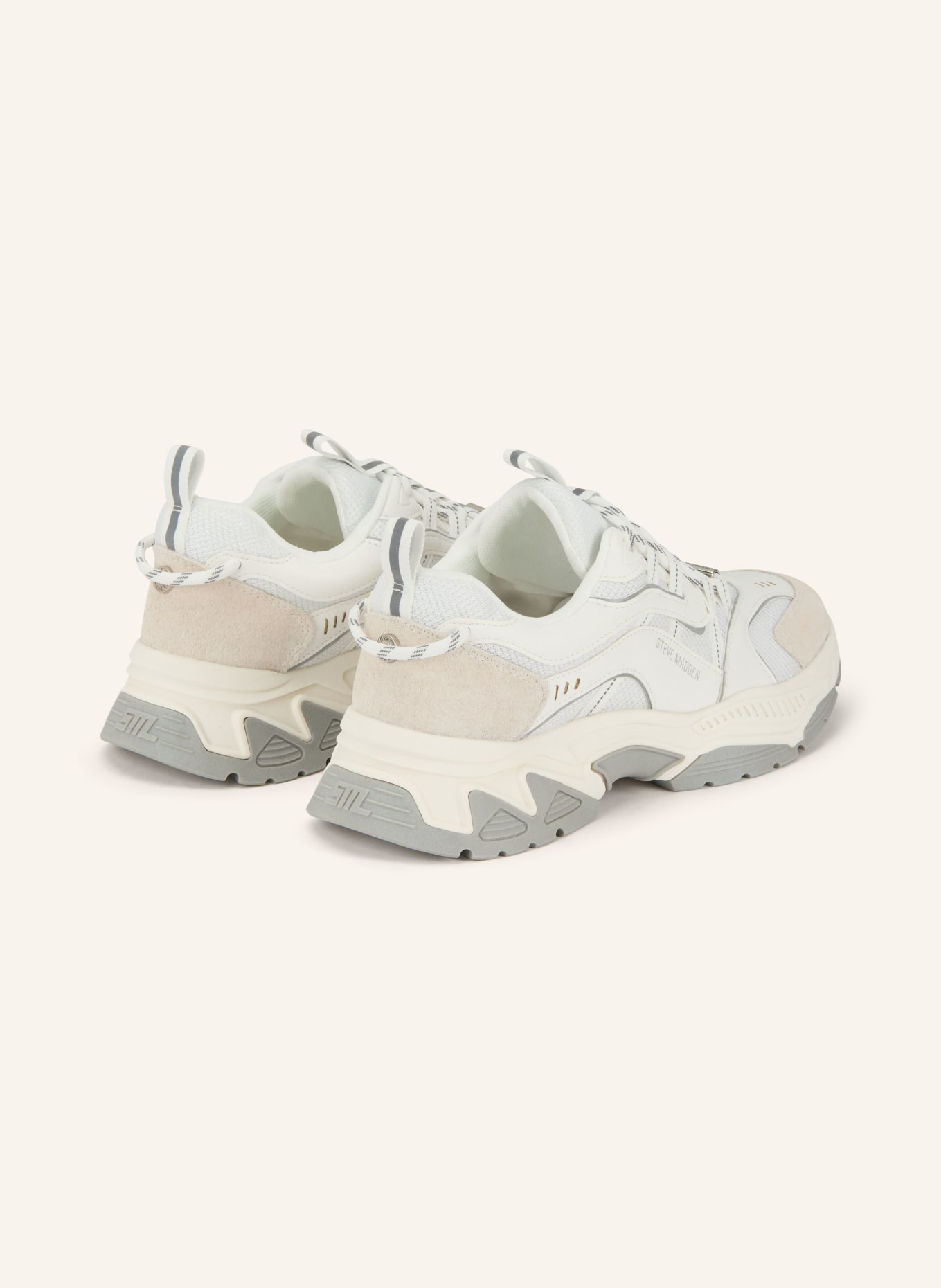 STEVE MADDEN Tenisky ANIMATES-E: BÍLÁ / SVĚTLE ŠEDÁ