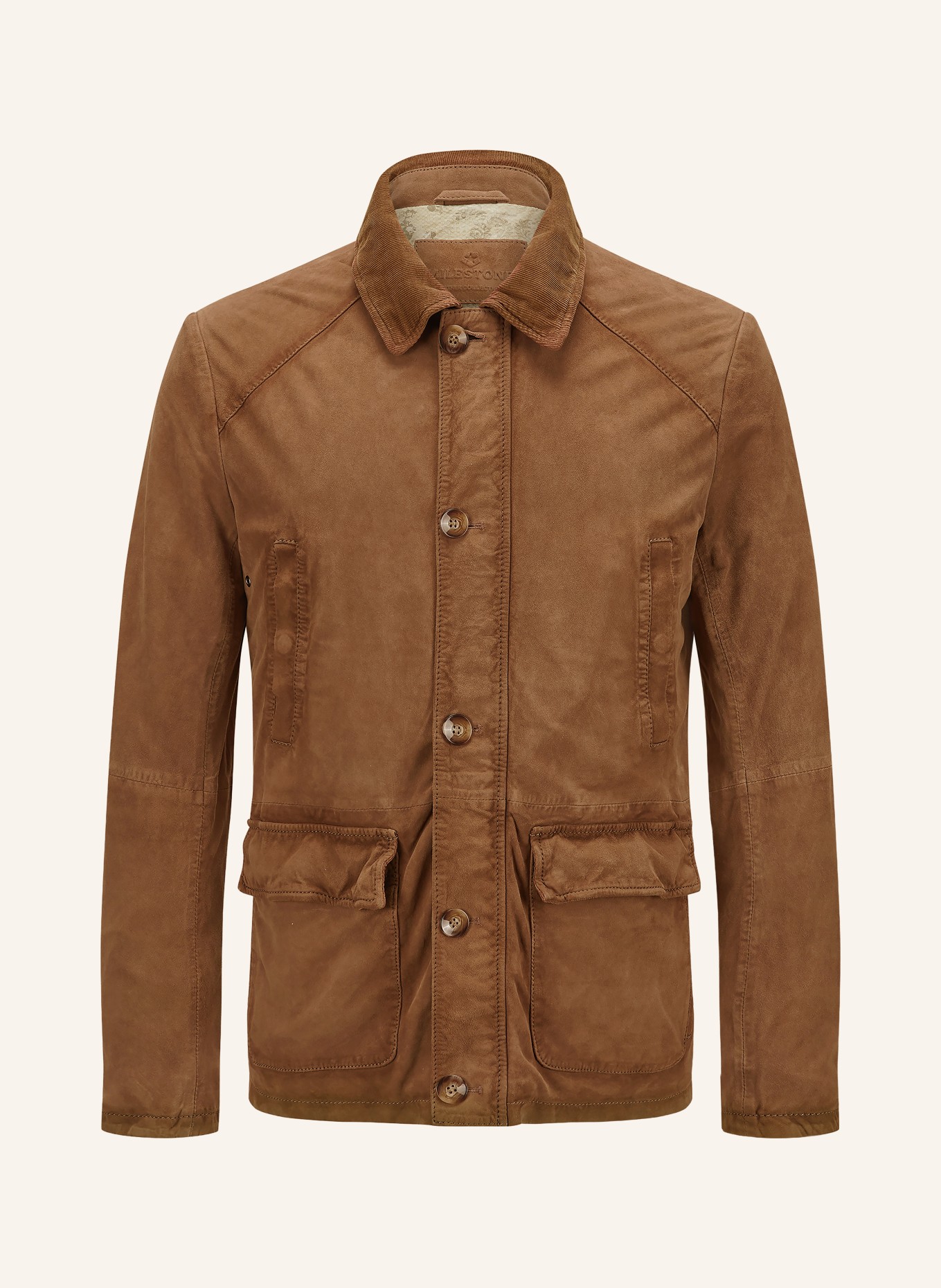 MILESTONE Kožená bunda MSEMIL: HNĚDÁ