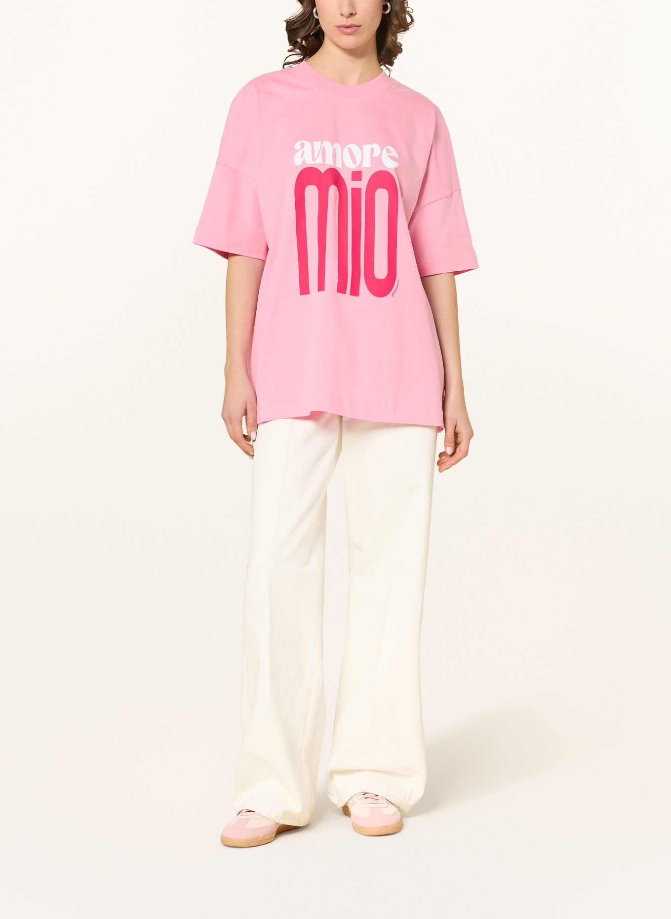 RIANI oversized shirt: PINK / WHITE
