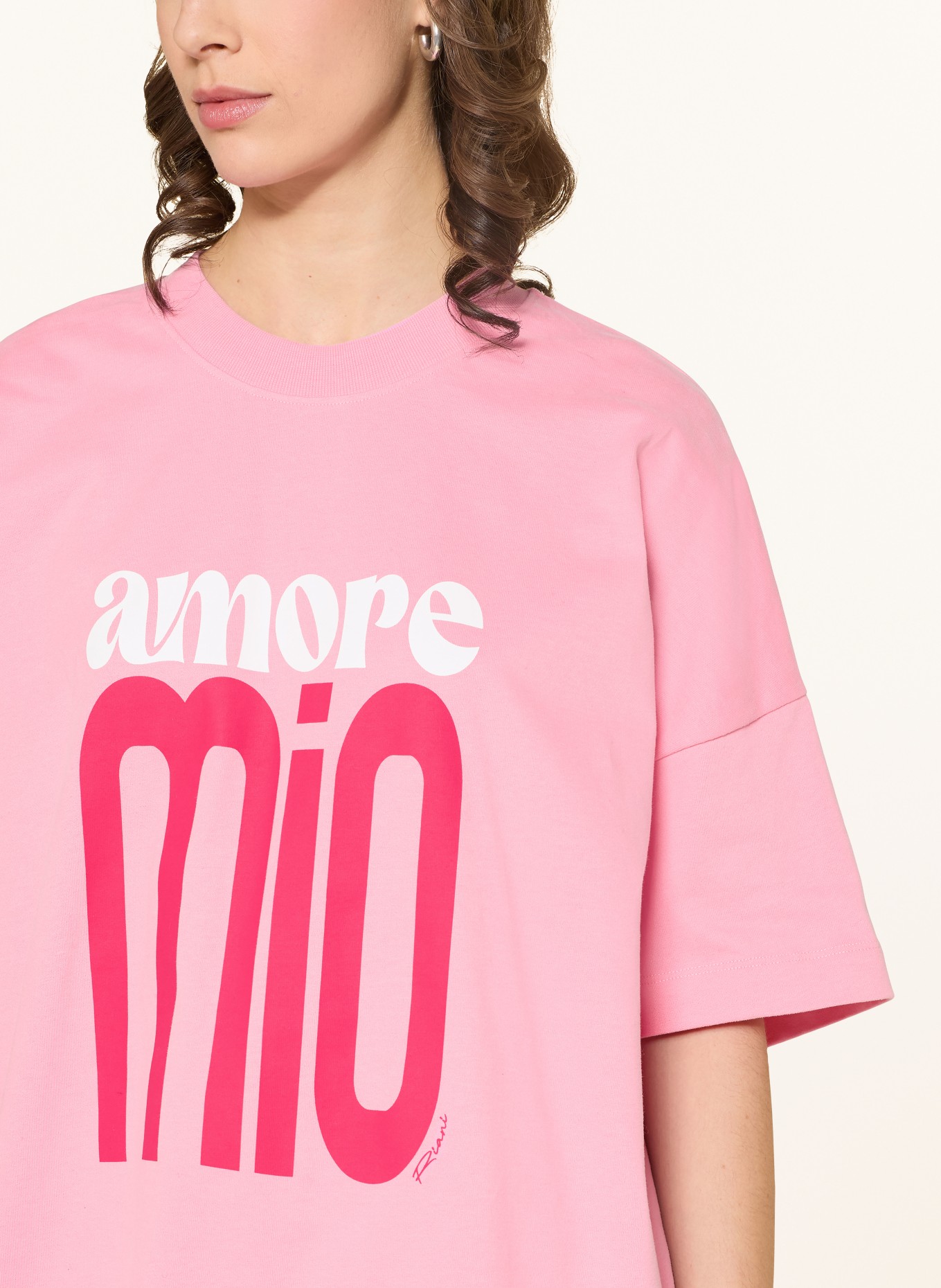 RIANI oversized shirt: PINK / WHITE