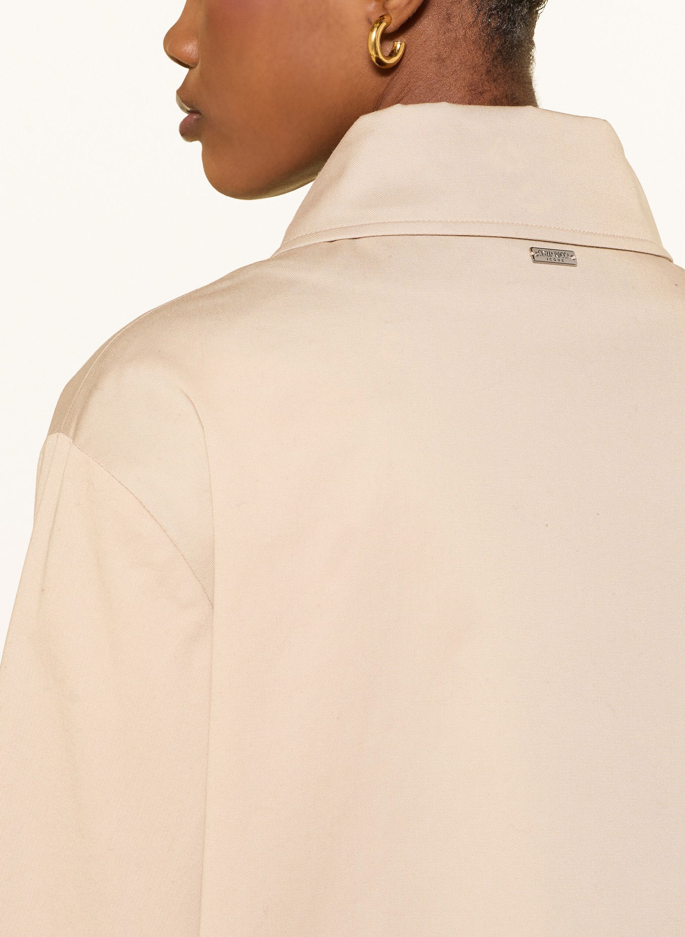 ICONS CINZIA ROCCA Overjacket with 3/4 sleeves: LIGHT BROWN