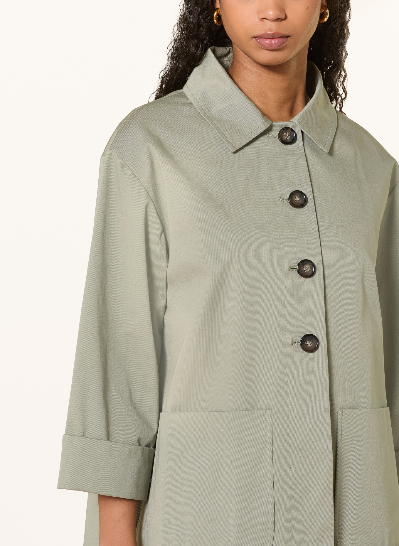 ICONS CINZIA ROCCA Overjacket mit 3/4-Arm: KHAKI