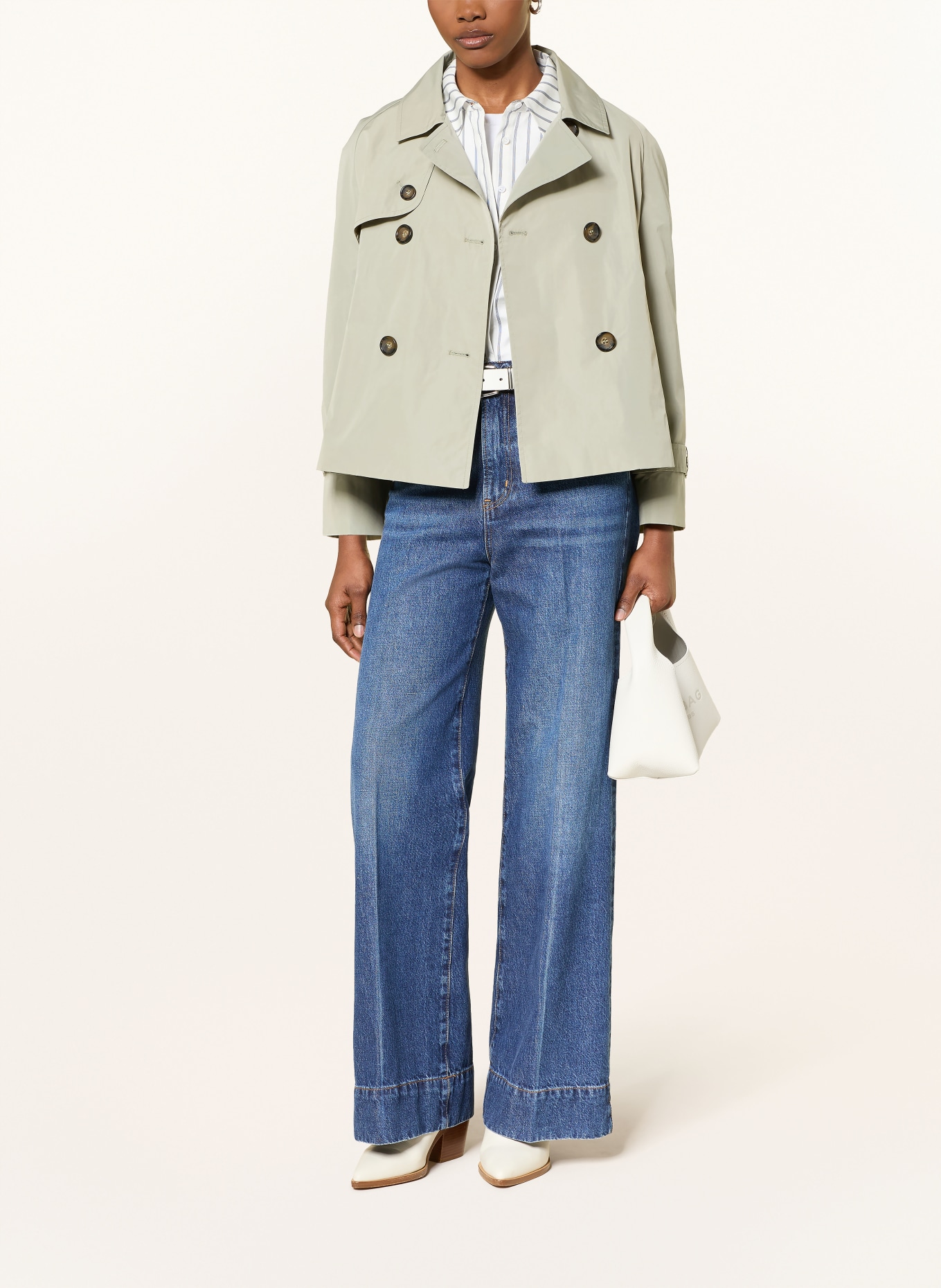 ICONS CINZIA ROCCA trenchcoat: OLIVOVÁ