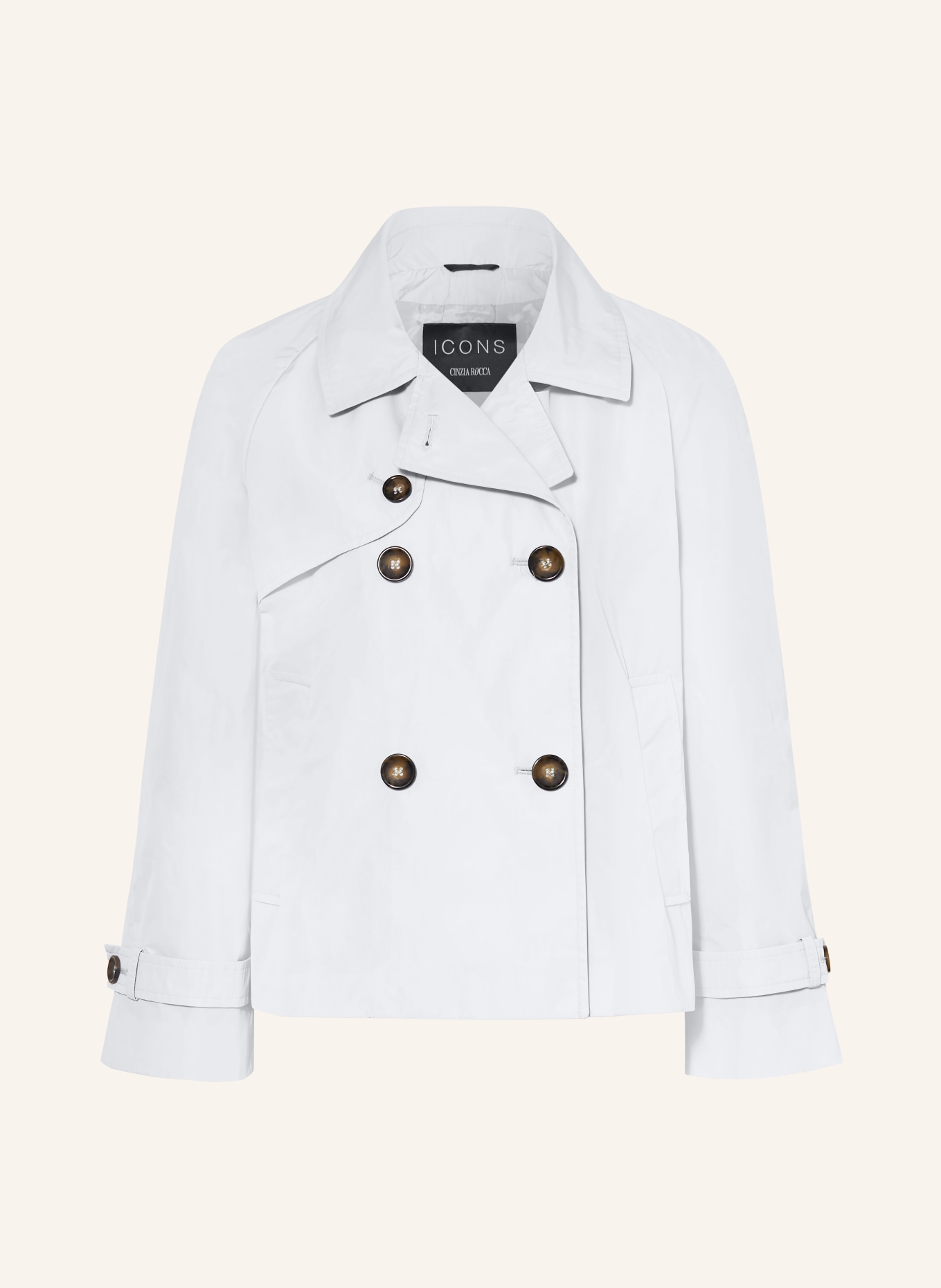 ICONS CINZIA ROCCA trenchcoat: ČERNOŠEDÁ