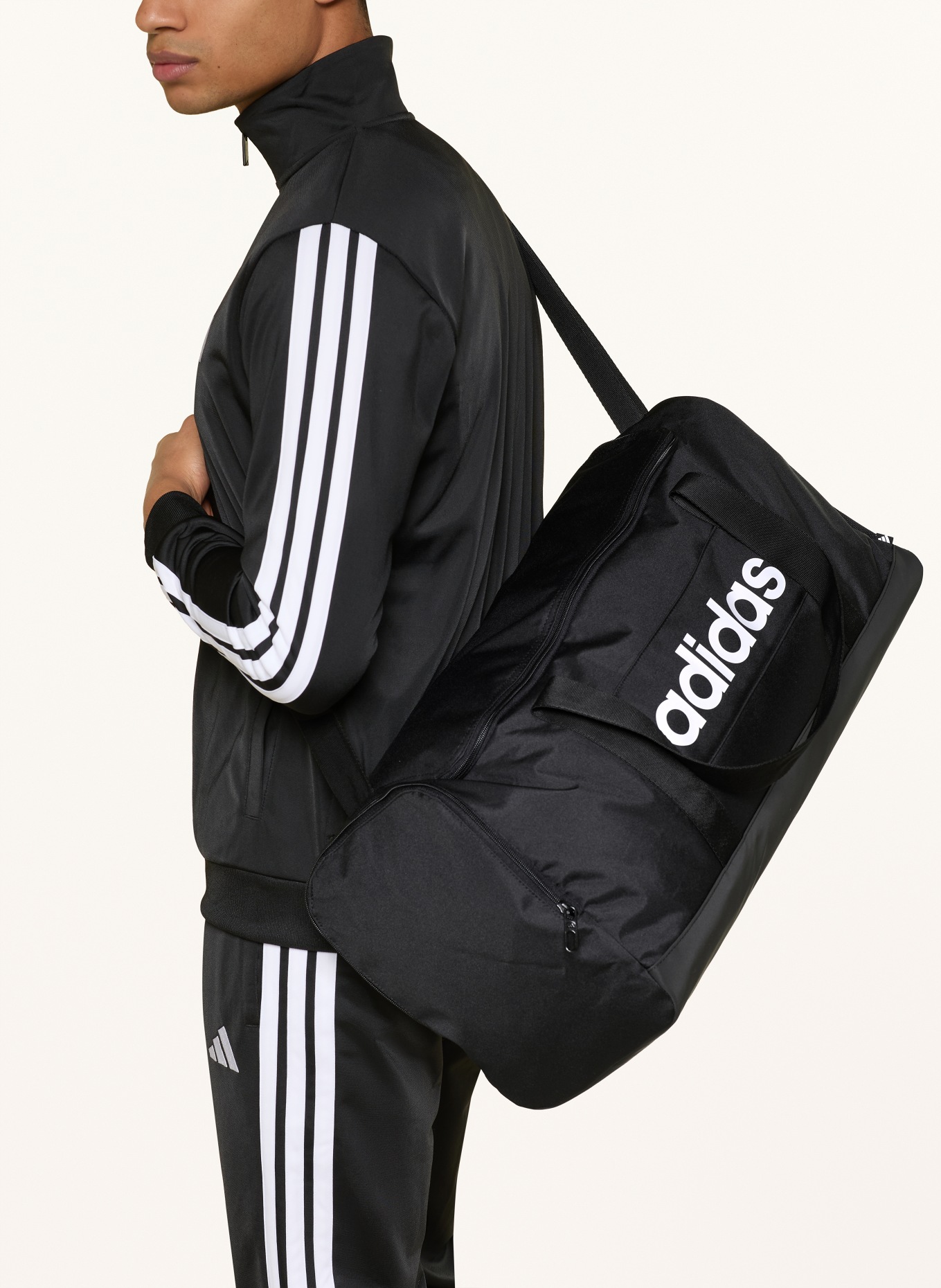adidas Sporttasche LINEAR DUFFELBAG M: SCHWARZ / WEISS