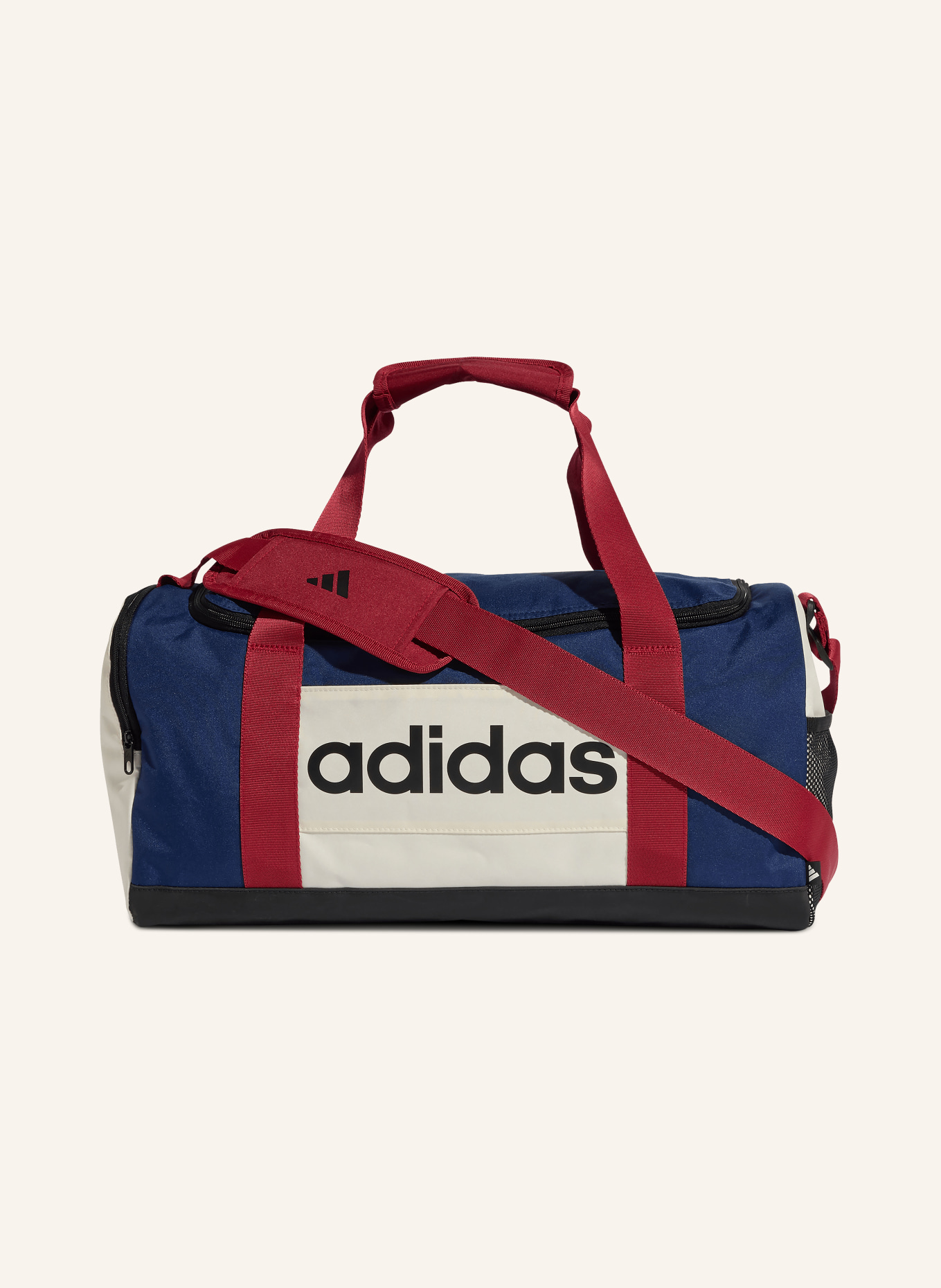 adidas Sporttasche LINEAR DUFFEL SMALL: DUNKELBLAU / DUNKELROT / WEISS