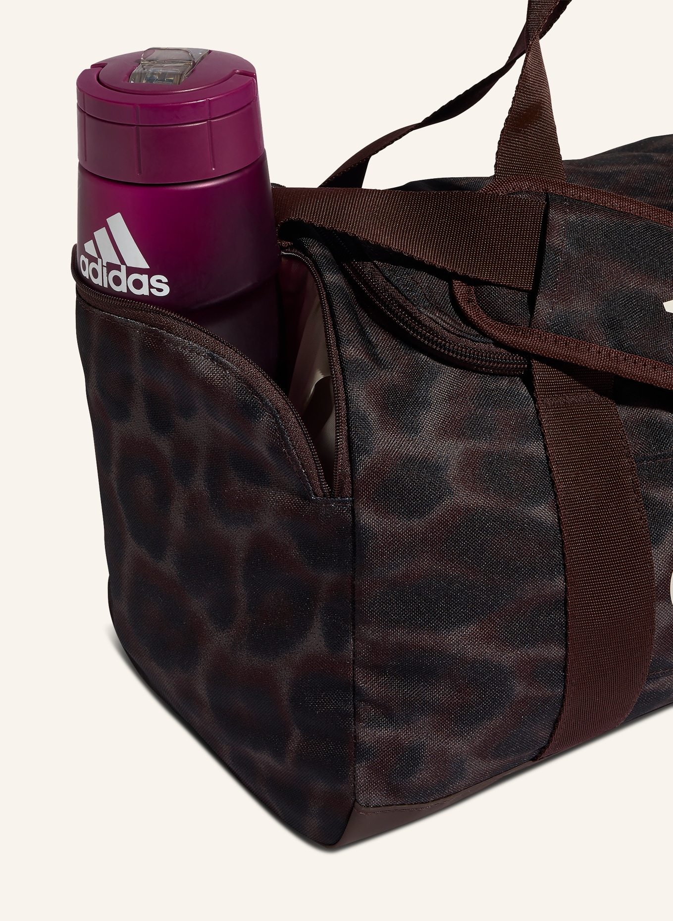 adidas Sporttasche LINEAR GRAPHIC DUFFEL SMALL: DUNKELBRAUN / BRAUN