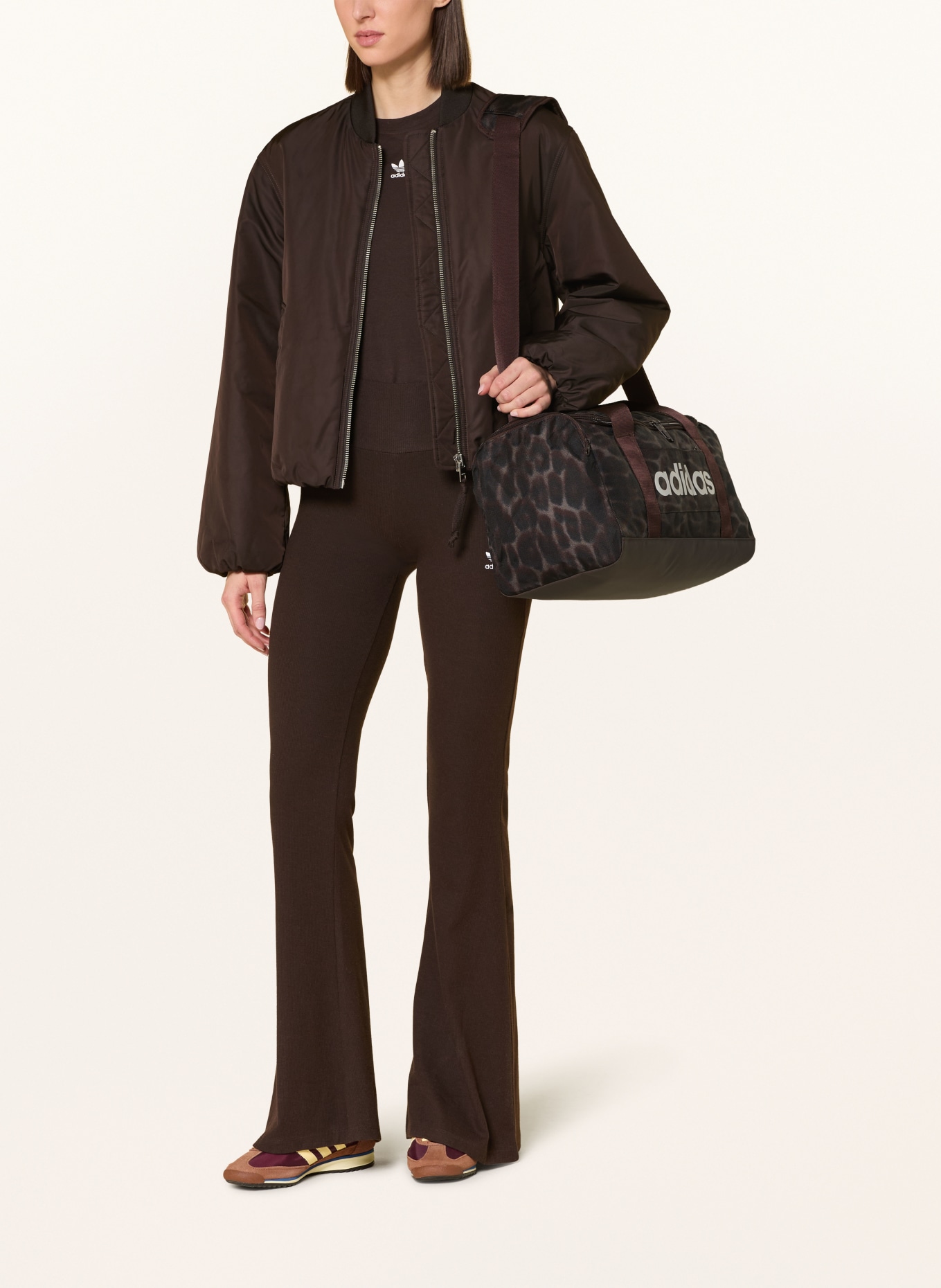 adidas Sporttasche LINEAR GRAPHIC DUFFEL SMALL: DUNKELBRAUN / BRAUN