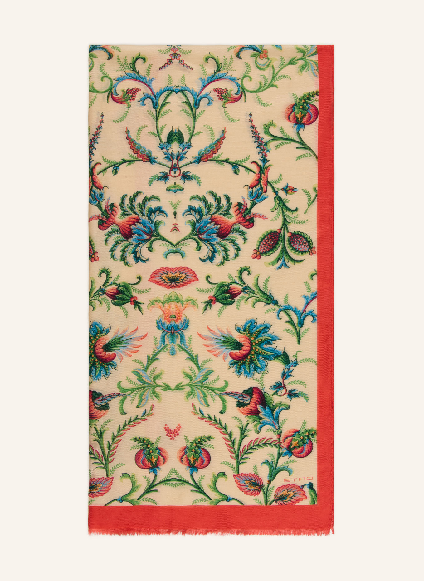 ETRO Tuch TOSCA: BEIGE / HELLROT / GRÜN