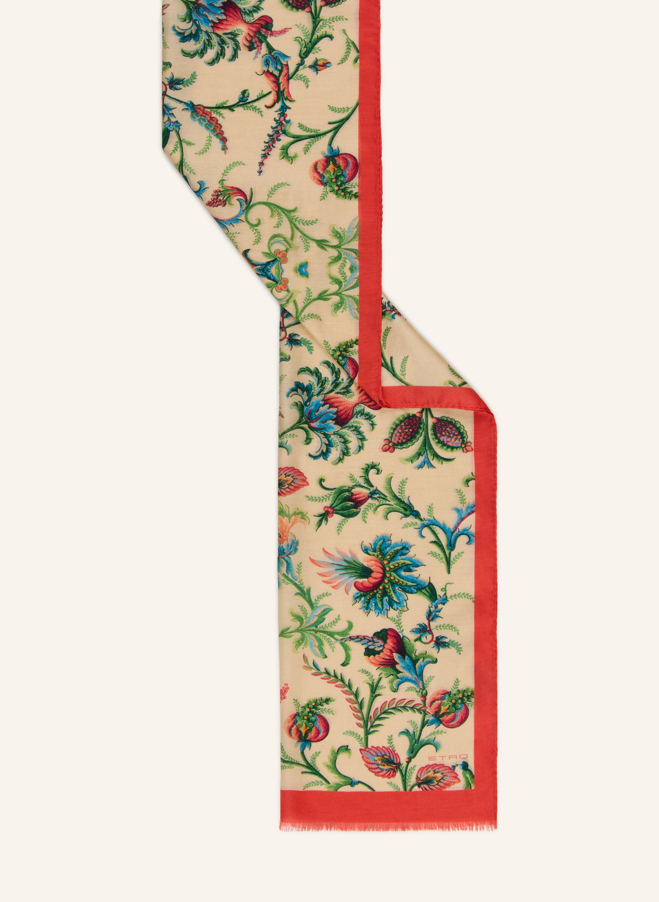 ETRO Tuch TOSCA: BEIGE / HELLROT / GRÜN