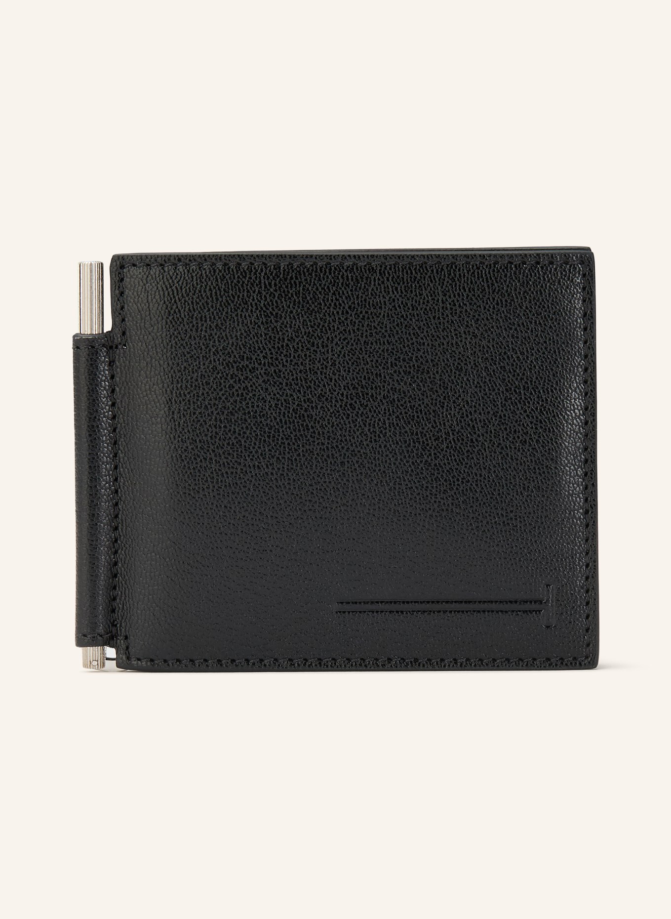 TOM FORD Geldbörse: SCHWARZ / SILBER