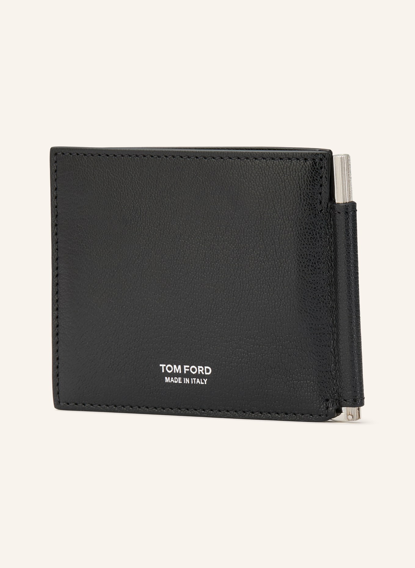 TOM FORD Geldbörse: SCHWARZ / SILBER