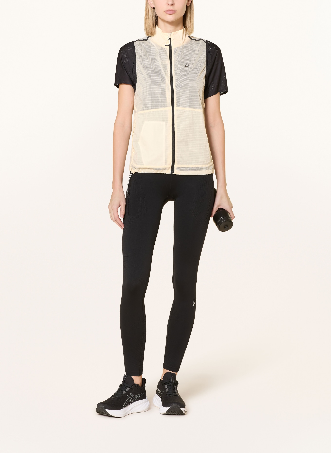 ASICS Laufweste METARUN PACKABLE: CREME / SCHWARZ