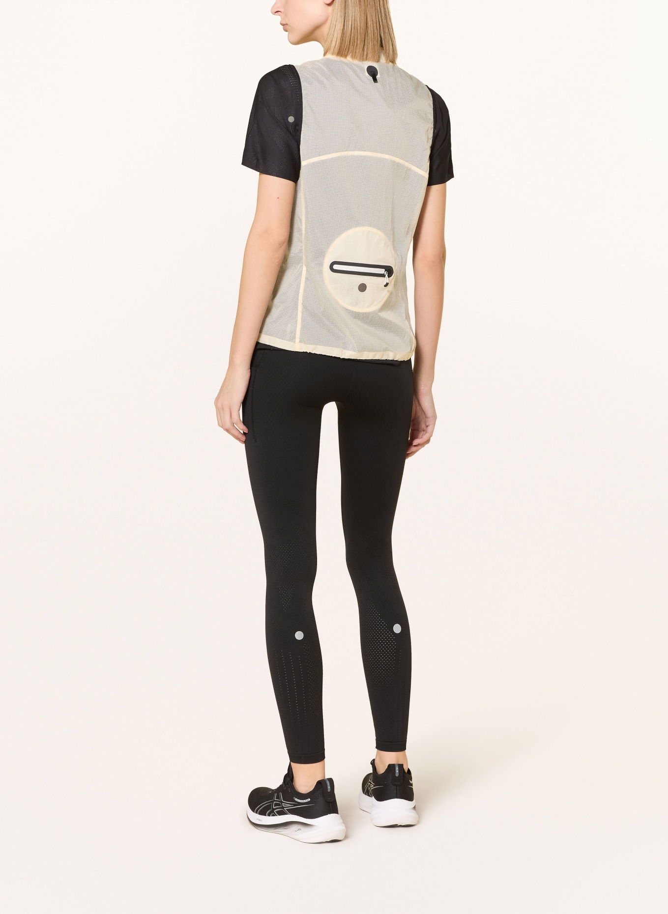 ASICS Laufweste METARUN PACKABLE: CREME / SCHWARZ