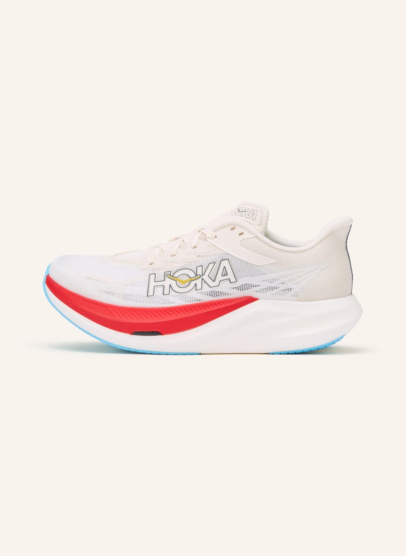 HOKA Laufschuhe U ROCKET X 3: WEISS / DUNKELGRAU