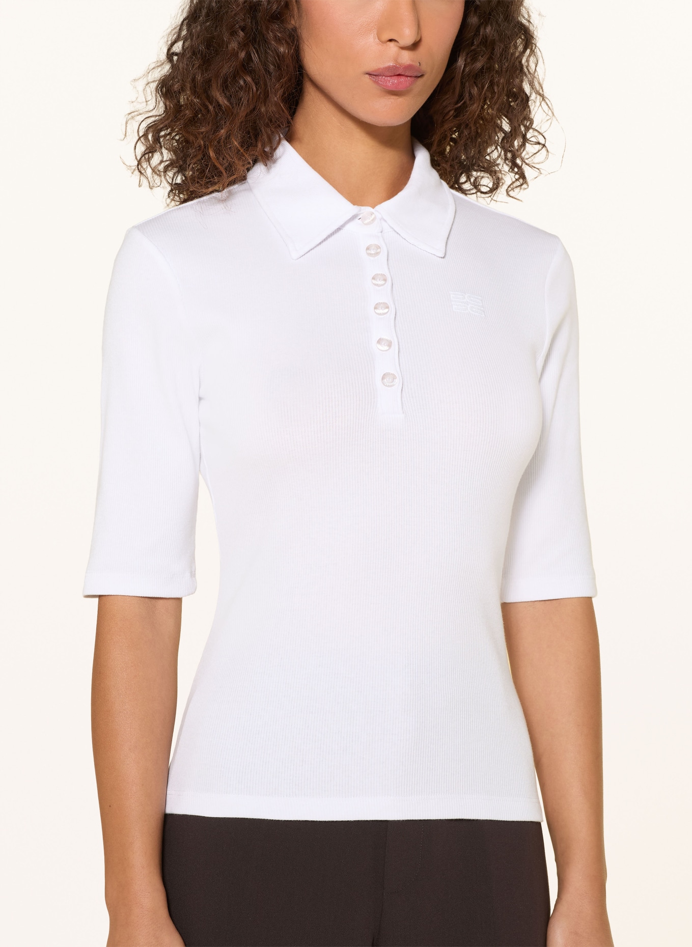 GESTUZ Jersey-Poloshirt GZDREW: WEISS