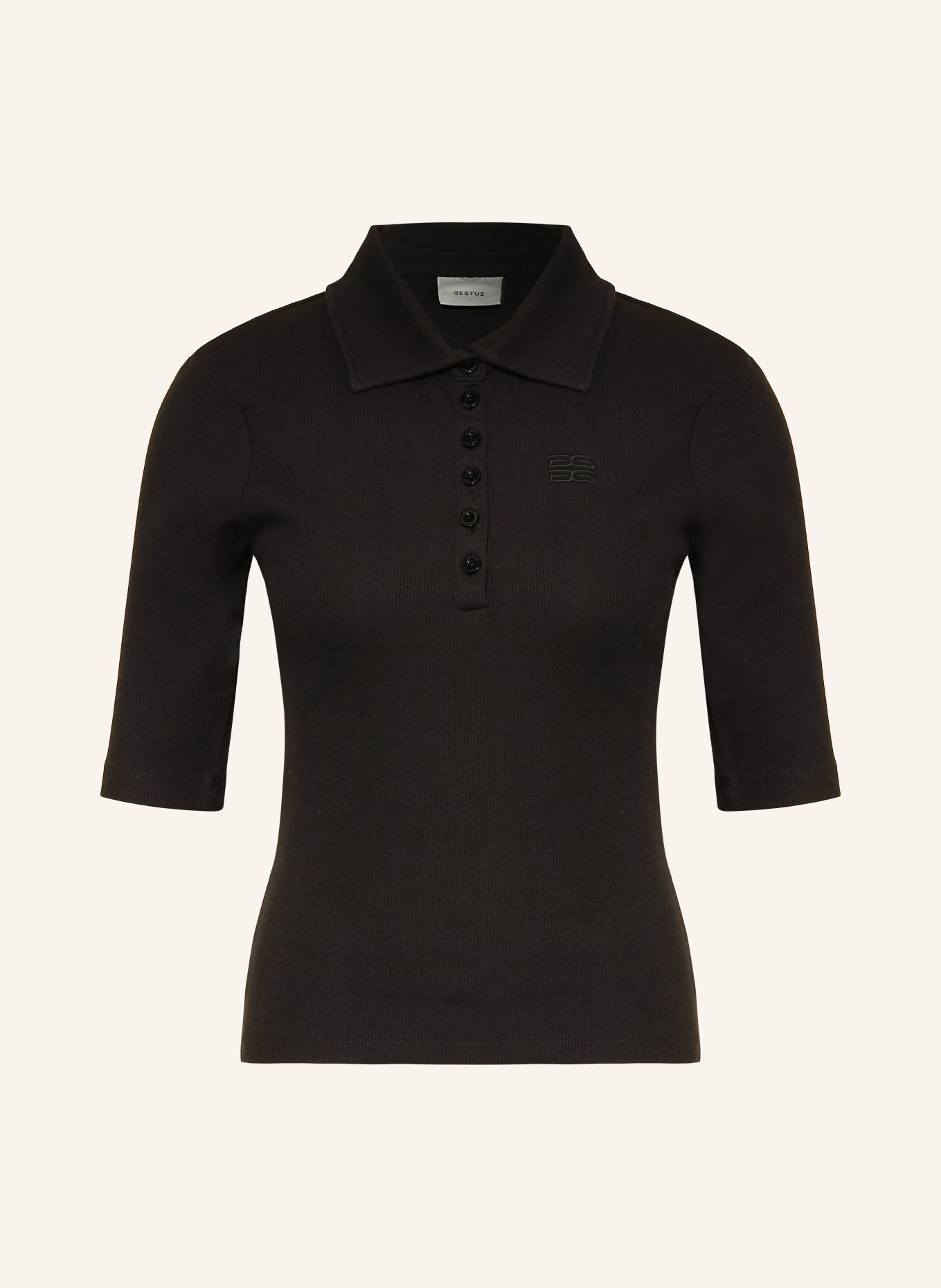 GESTUZ Jersey-Poloshirt GZDREW: SCHWARZ