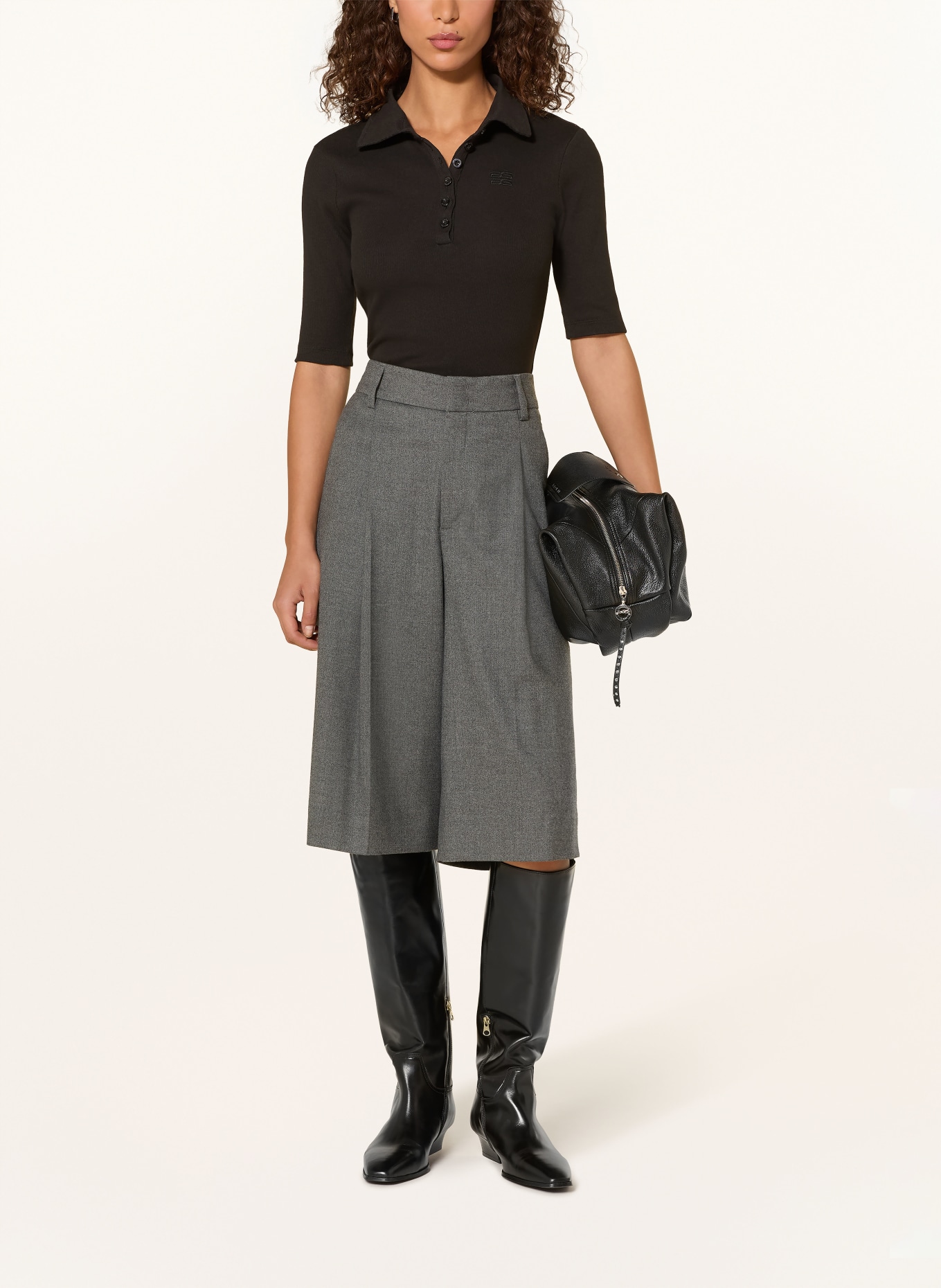 GESTUZ Jersey-Poloshirt GZDREW: SCHWARZ