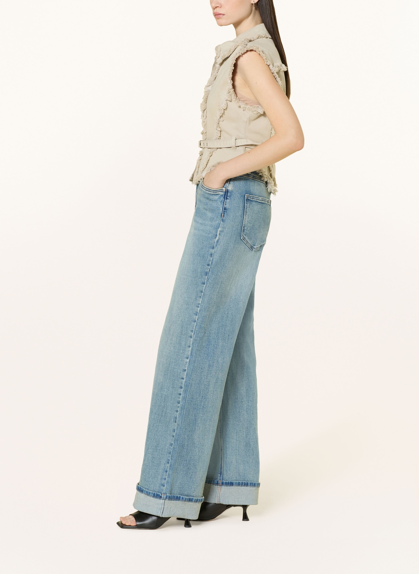 GESTUZ Wide Leg Jeans GZSARA: 104590 Washed blue