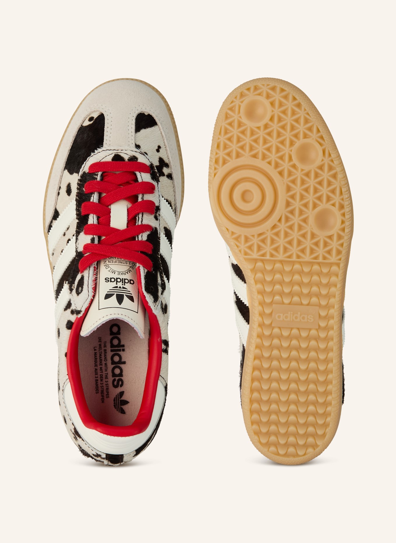 adidas Originals Sneakersy SAMBA OG: BEŻOWY / CZERWONY / CZARNY