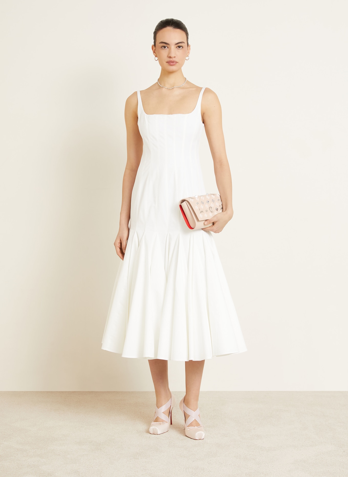 Christian Louboutin Schoudertas PALOMA met studs: ROSE CLAIR