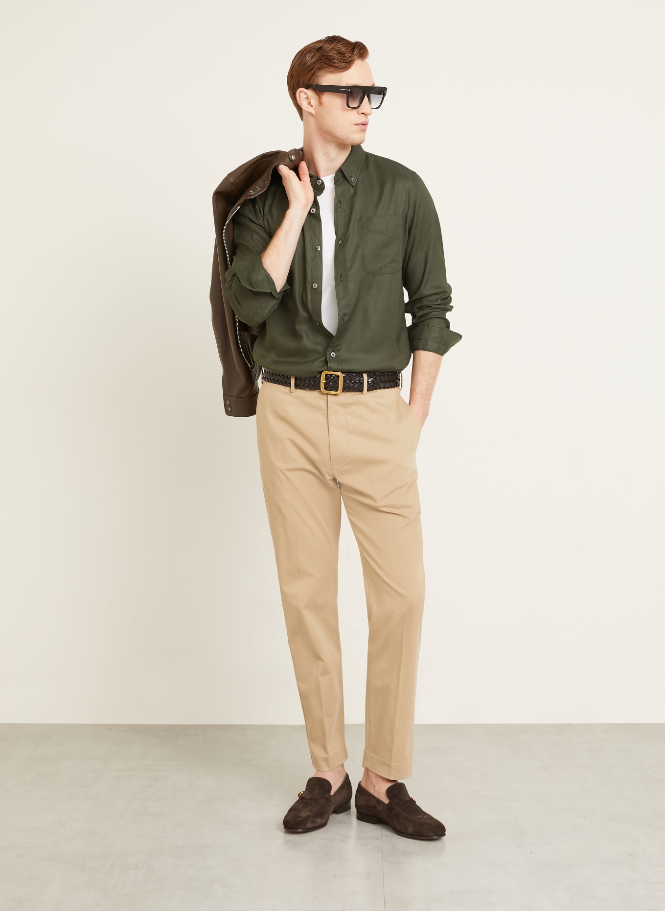 TOM FORD Hemd Slim Fit: KHAKI