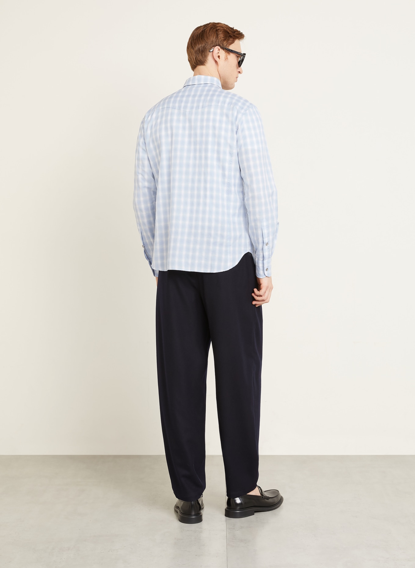 TOM FORD Hemd Regular Fit: HELLBLAU / WEISS