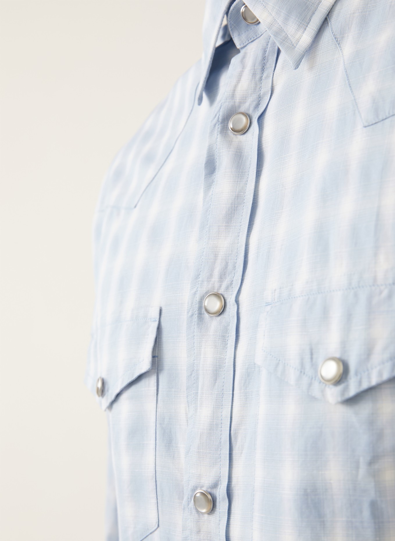 TOM FORD Hemd Regular Fit: HELLBLAU / WEISS