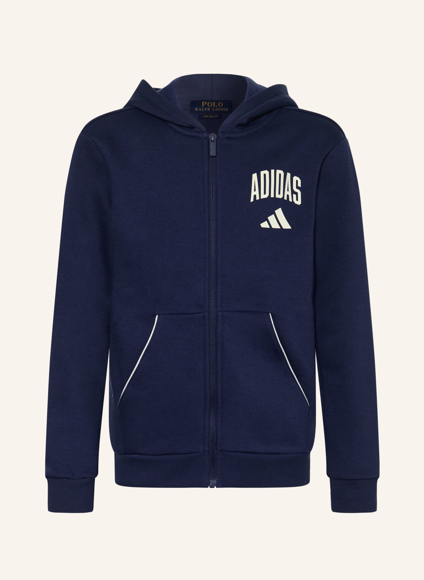 adidas mikina: TMAVĚ MODRÁ / KRÉMOVÁ