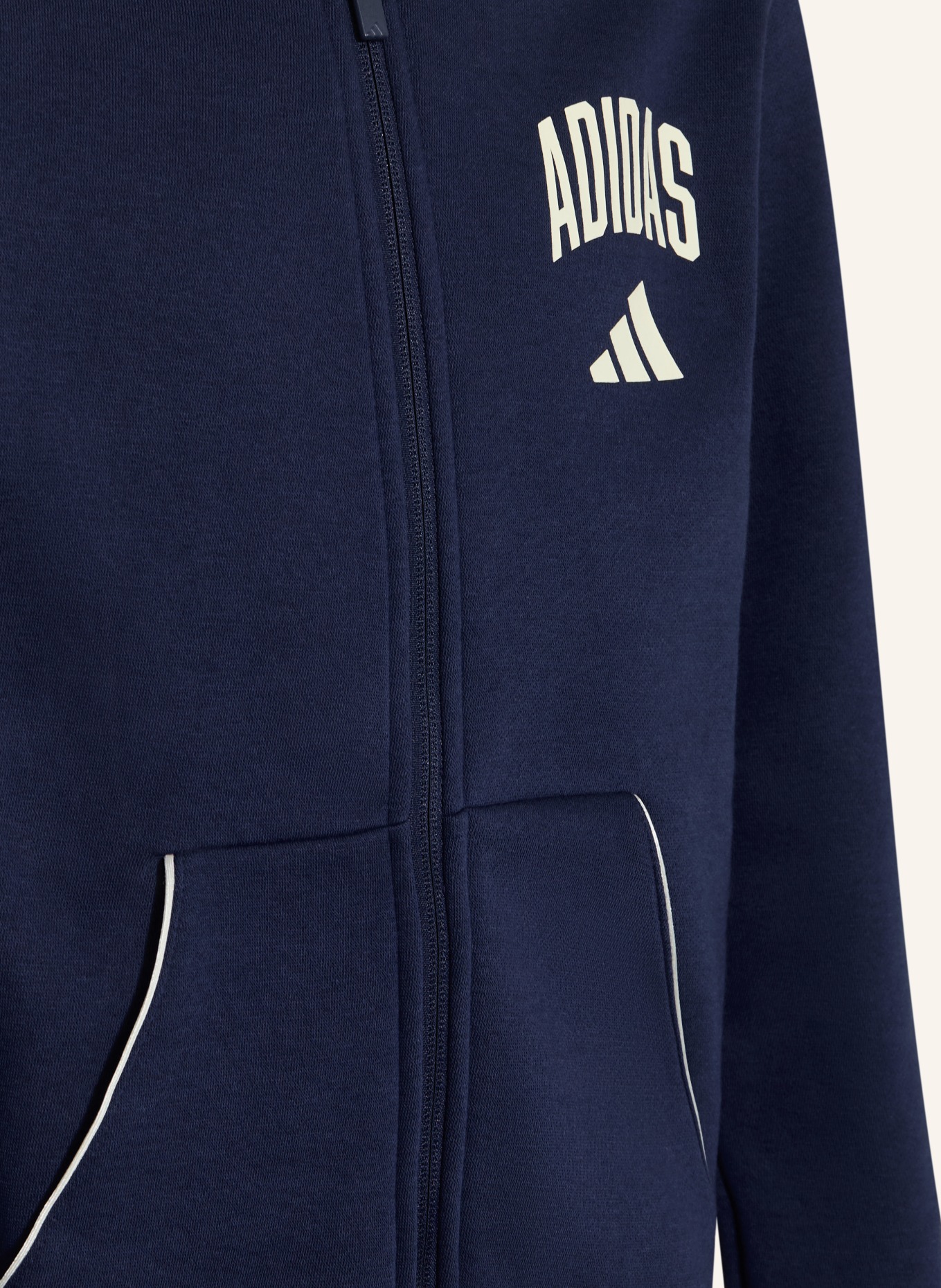 adidas mikina: TMAVĚ MODRÁ / KRÉMOVÁ