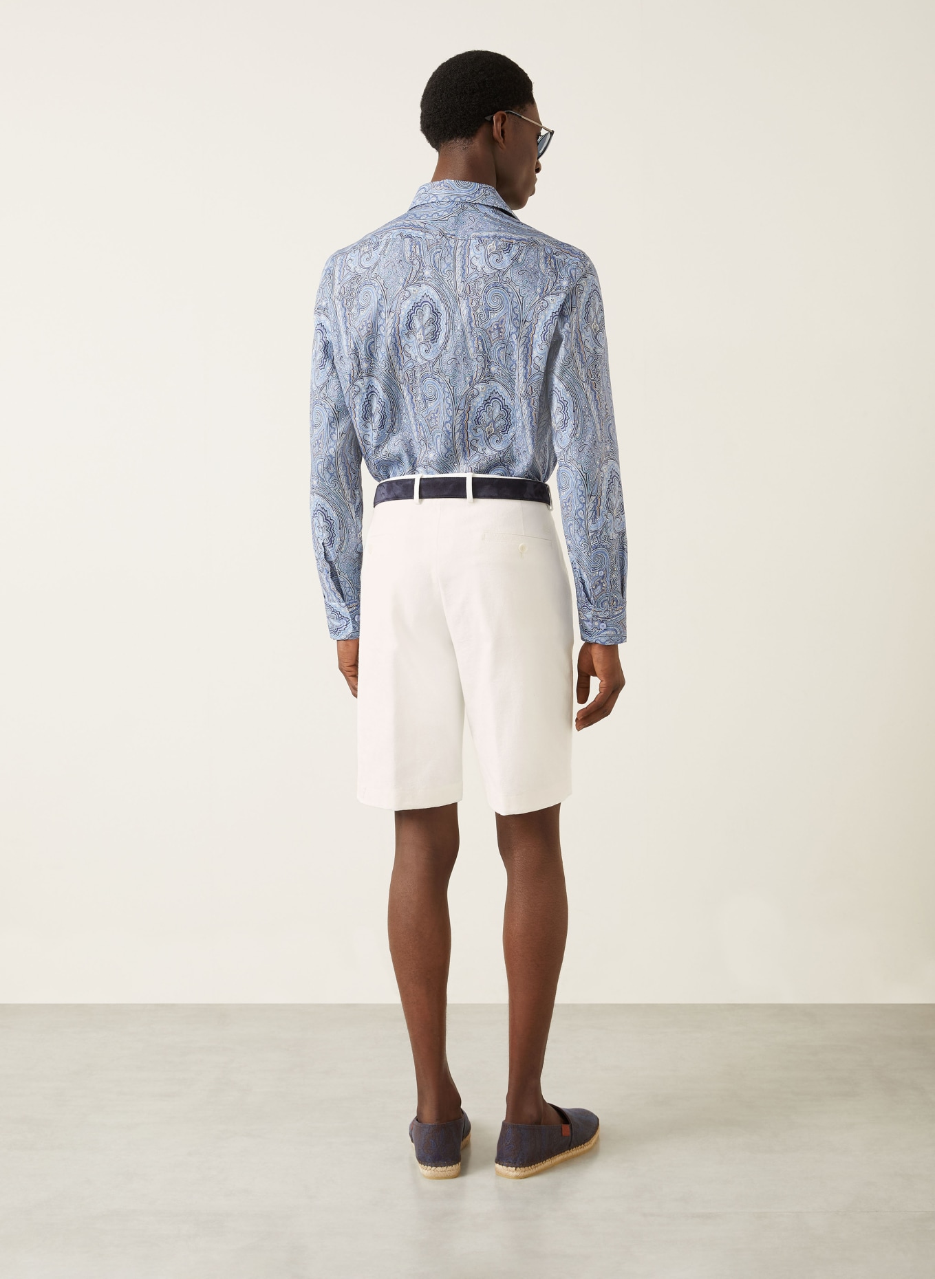 ETRO Chinoshorts aus Jacquard: WEISS