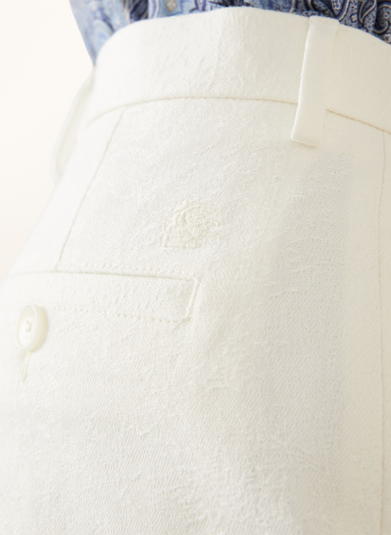 ETRO Chinoshorts aus Jacquard: WEISS