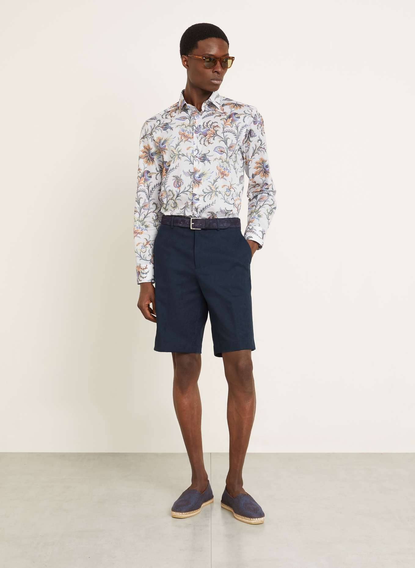 ETRO Chinoshorts aus Jacquard: DUNKELBLAU