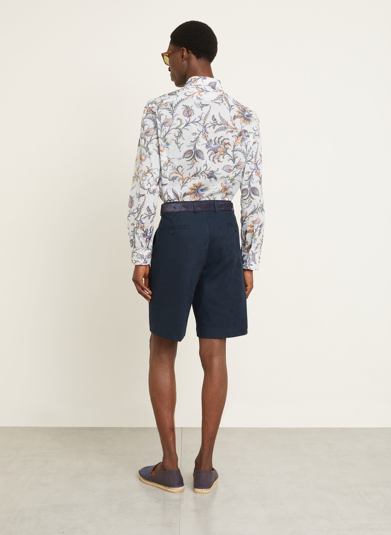 ETRO Chinoshorts aus Jacquard: DUNKELBLAU