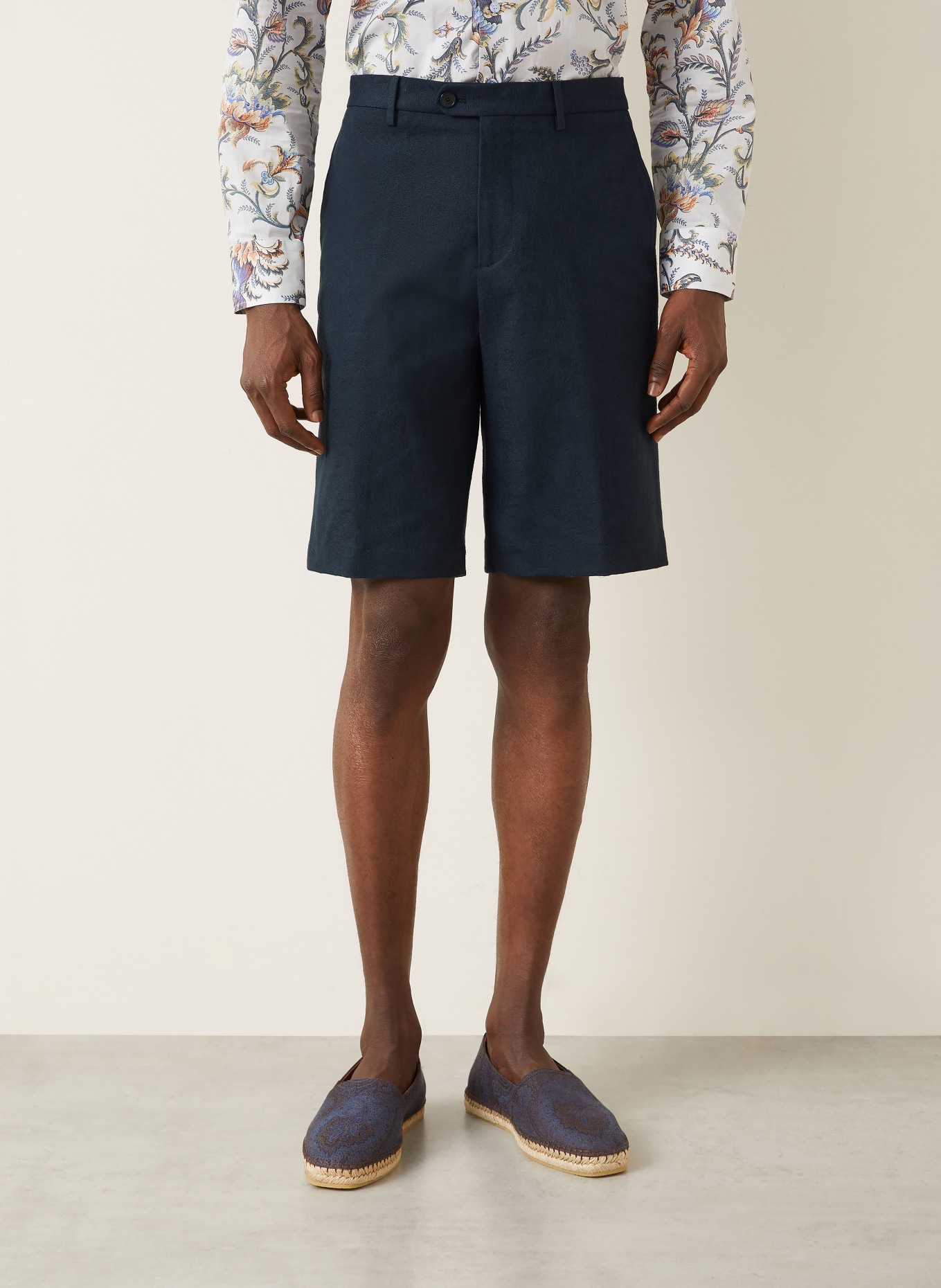 ETRO Chinoshorts aus Jacquard: DUNKELBLAU
