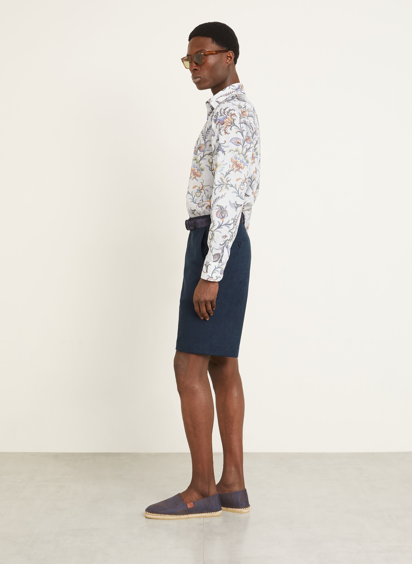 ETRO Chinoshorts aus Jacquard: DUNKELBLAU